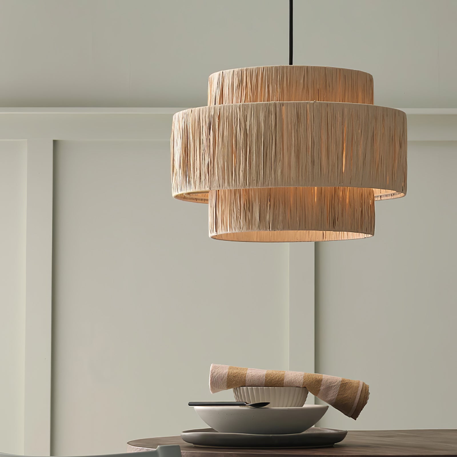 Straw Art Pendant Light