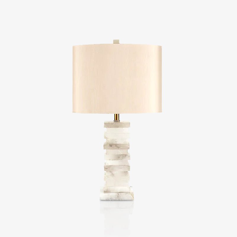 Stacked Alabaster Table Lamp