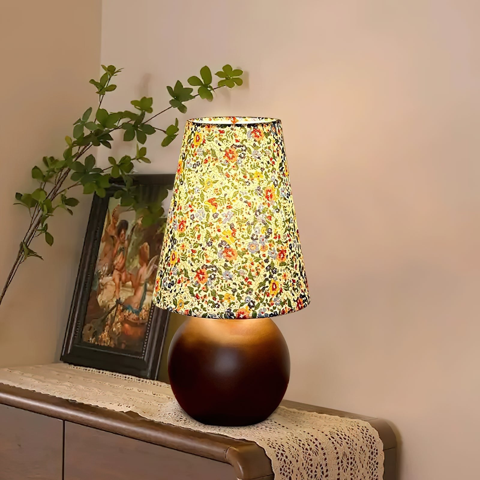 Elara Floral Glow Table Lamp