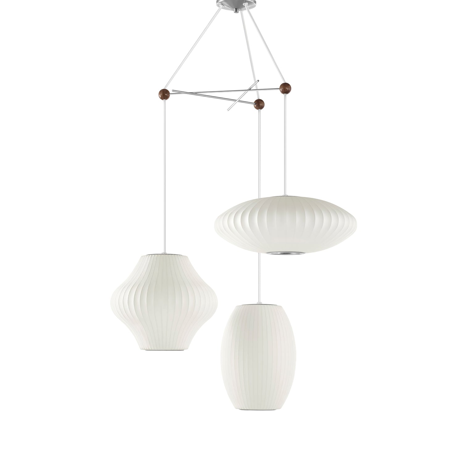 Triple Pear Bubble Pendant Lamp