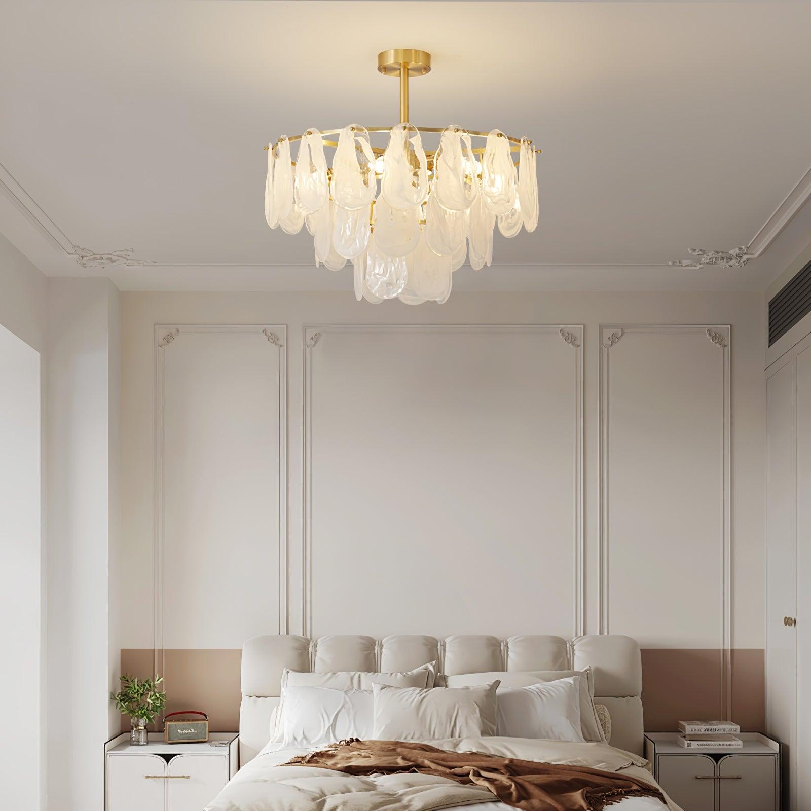 Round Cloud Glass Chandelier