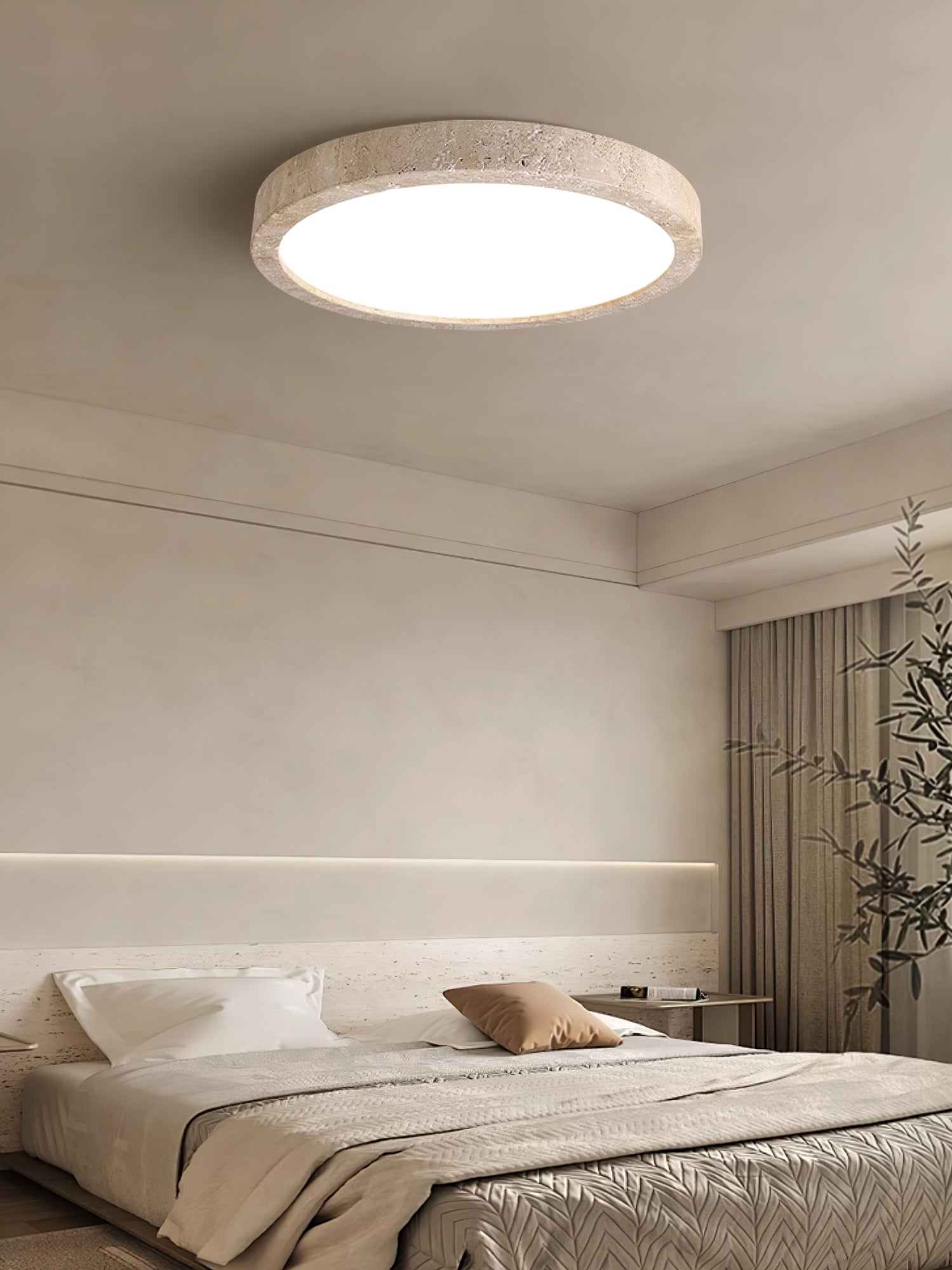 Horizon Travertine Ceiling Light