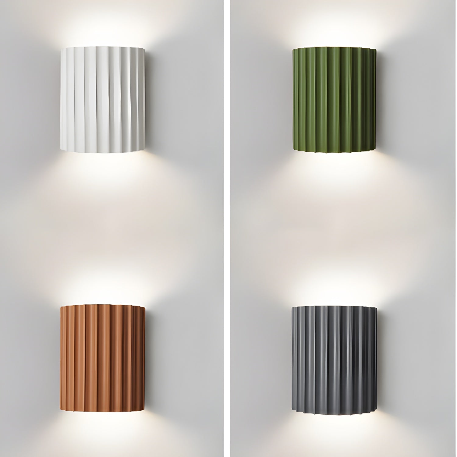 Resin Ribbed Wall Lamp