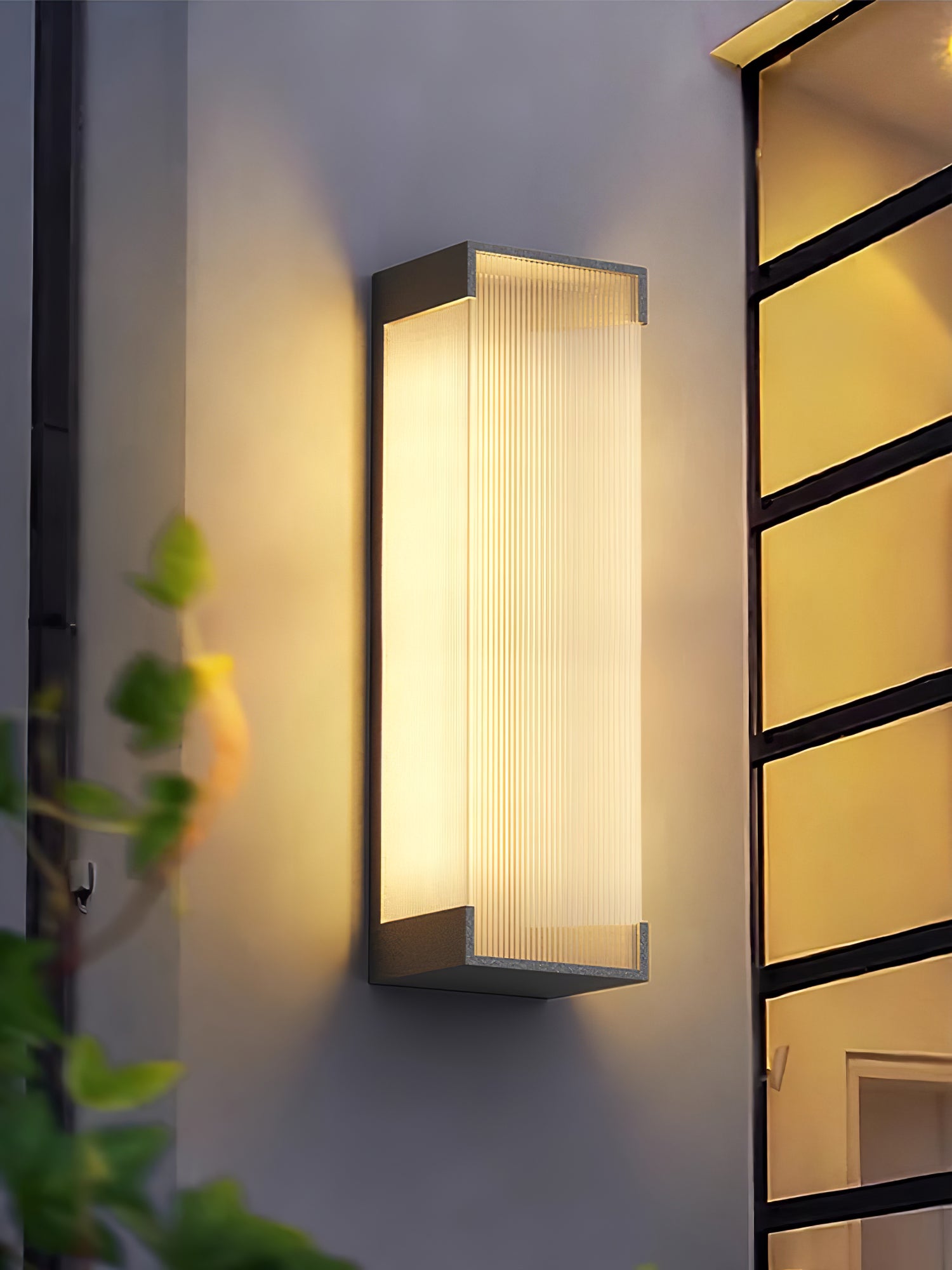 Rectangular Solar Outdoor Wall Light