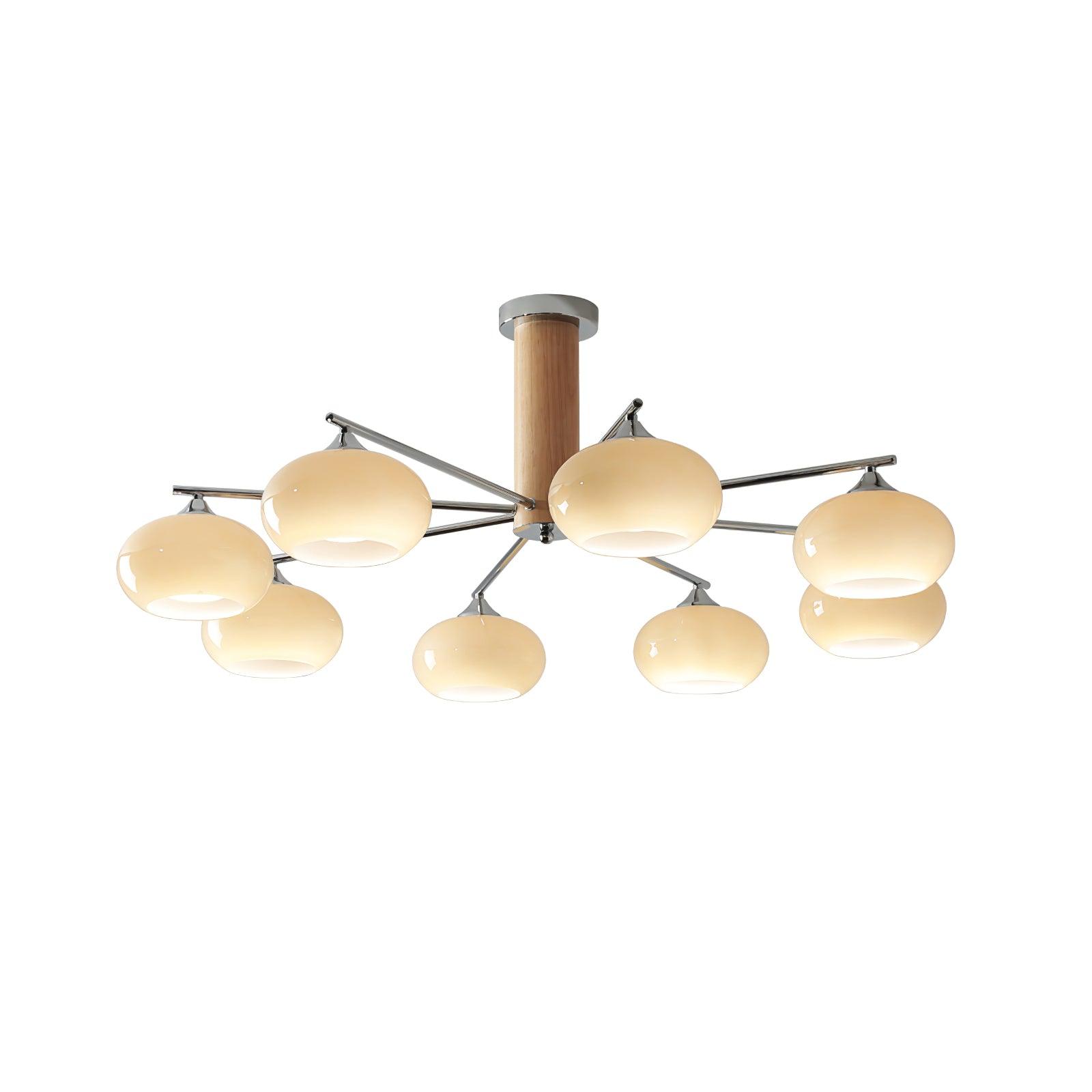 Elliptical Persimmon Chandelier