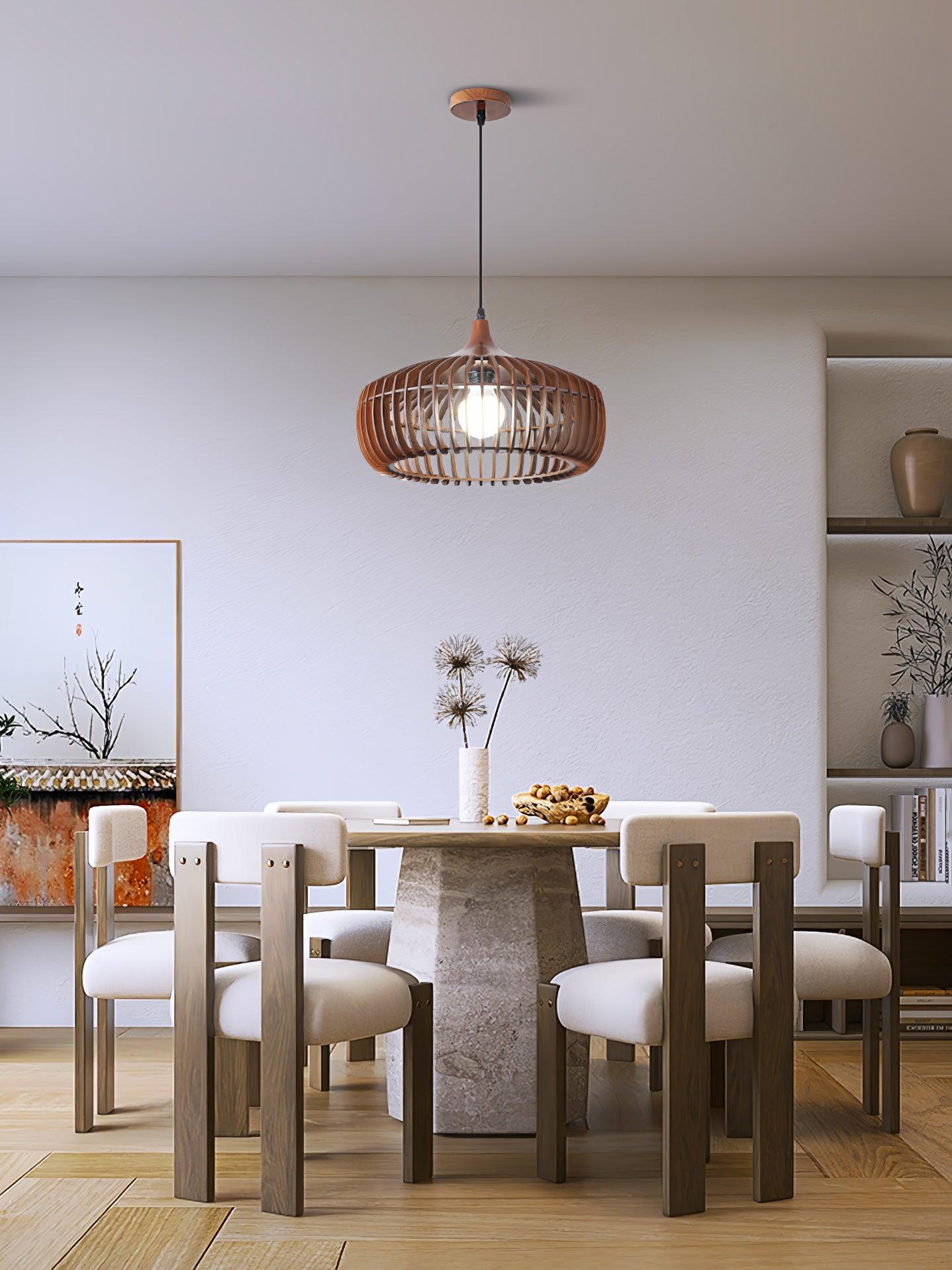 Lattice Nest Wooden Pendant Lamp