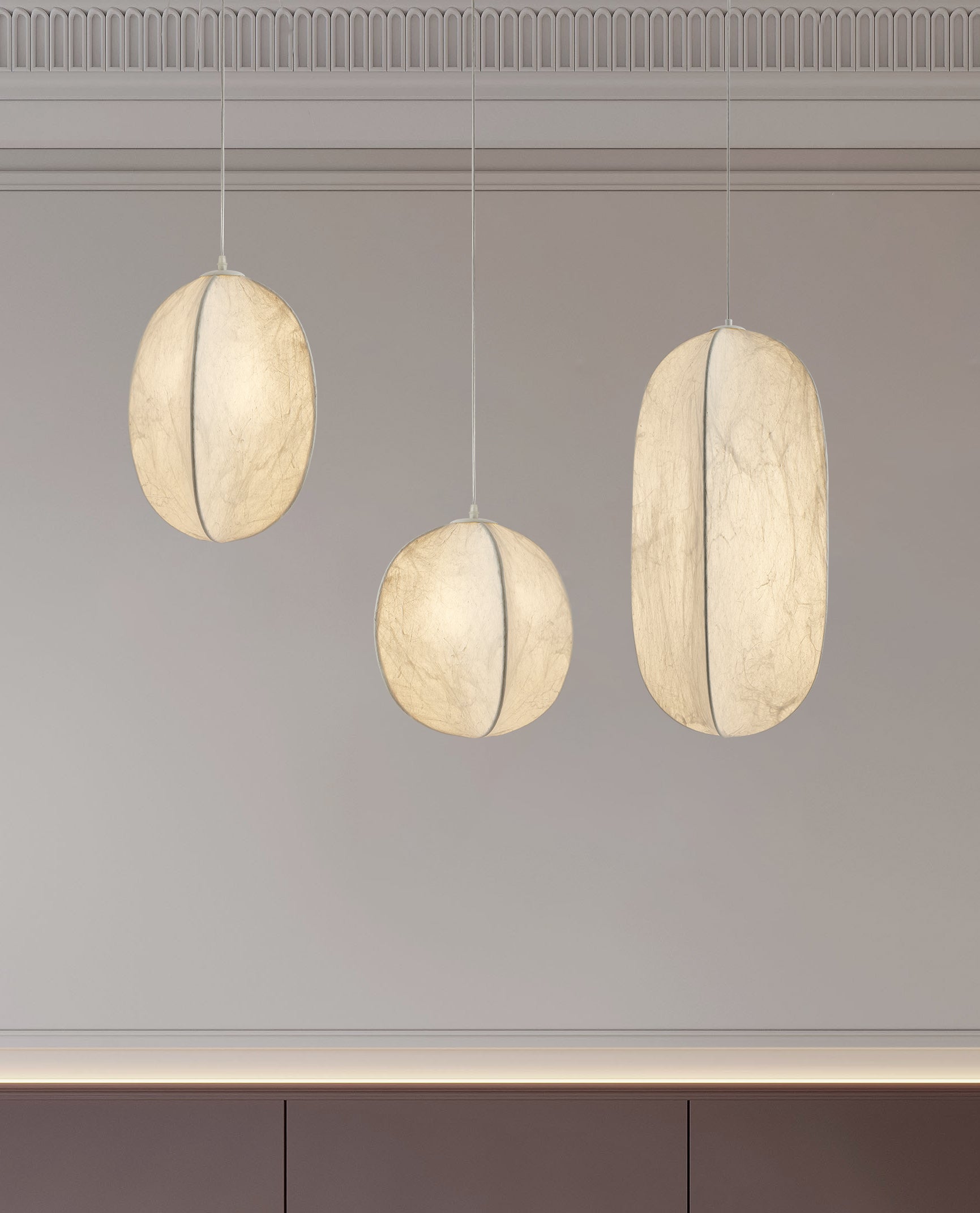 Lilian Silk Sphere Pendant Lamp