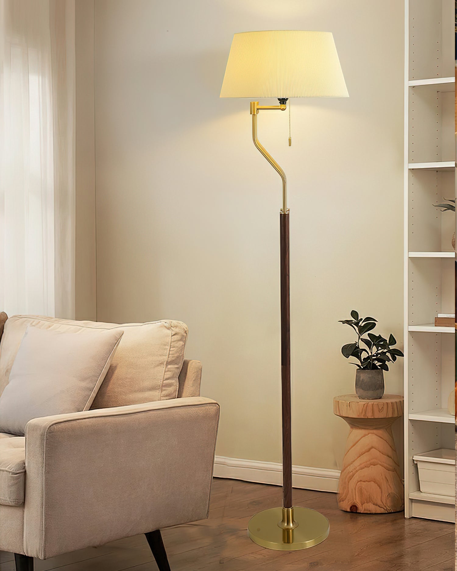 Walnut Whisper Floor Lamp