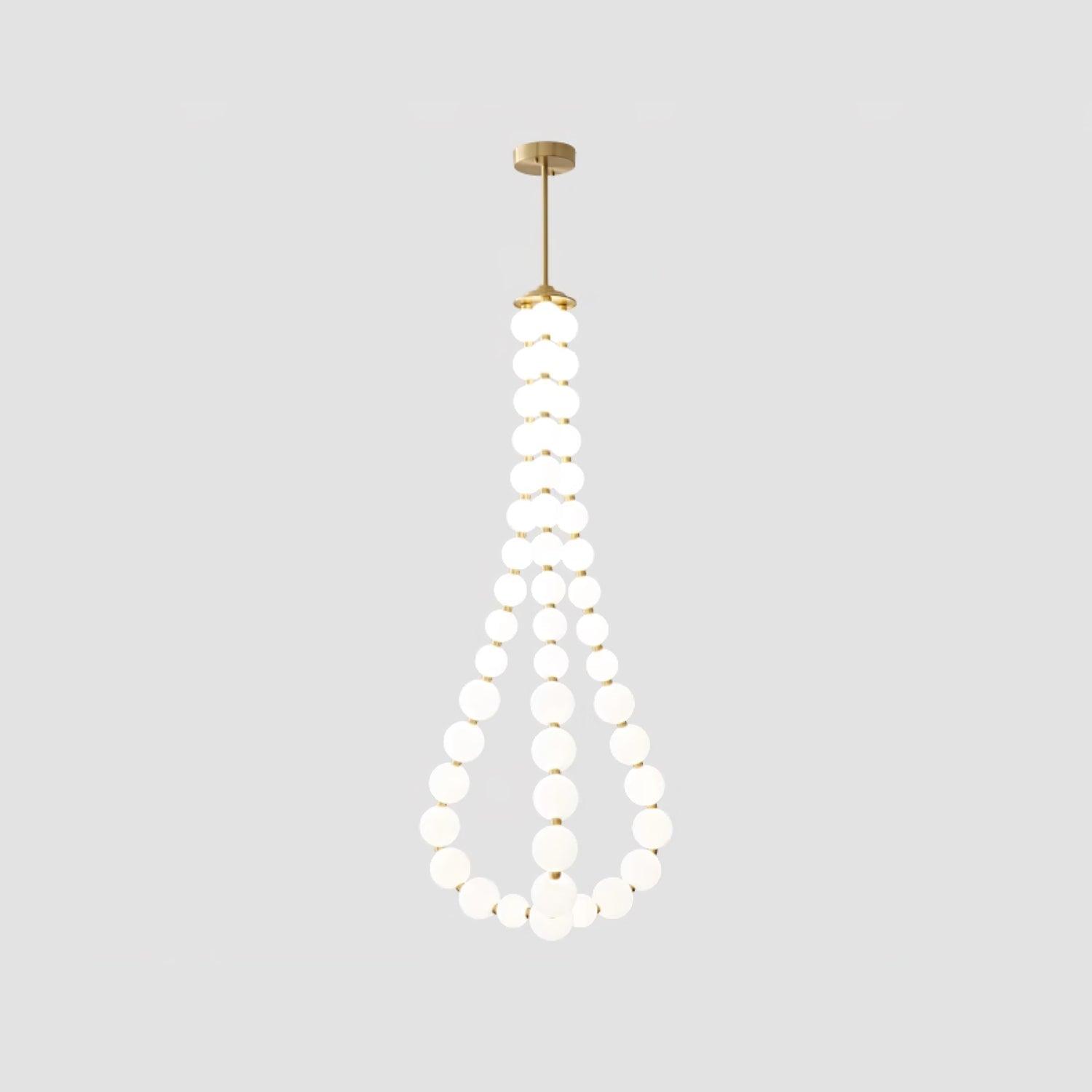 Glass Pearl Necklace Chandelier