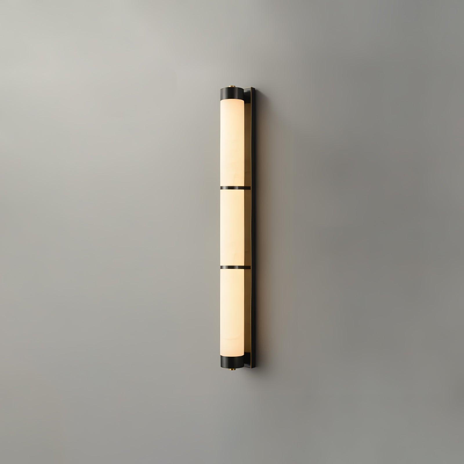 Cylindra Alabaster Brass Wall Light