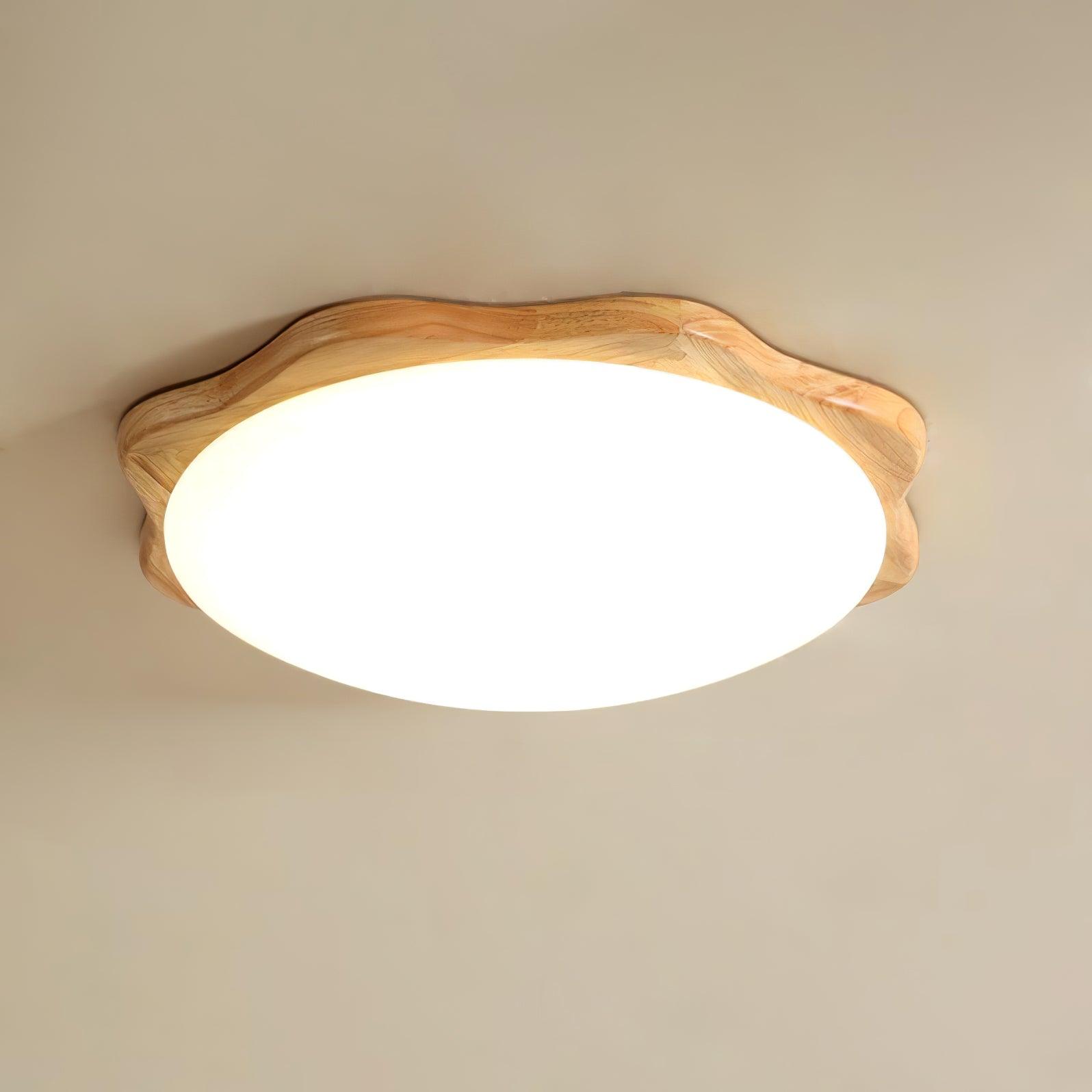 Drum Wood Ceiling Lamp