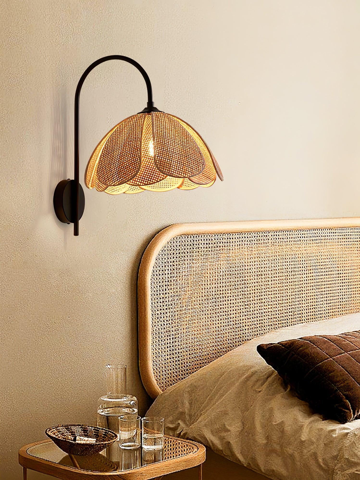 Rattan Petal Wall Lamp