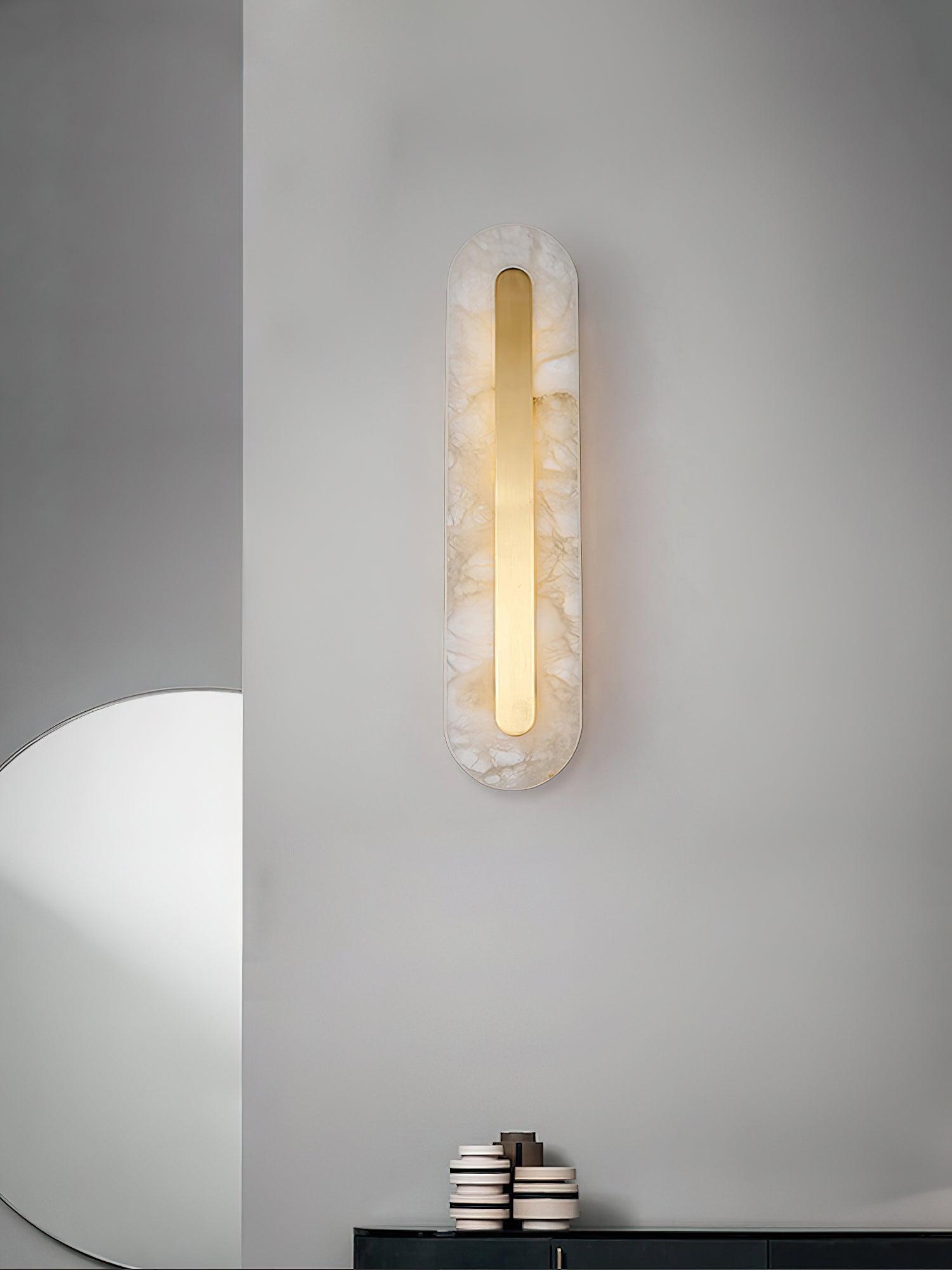 Alabaster Rounded Wall Light