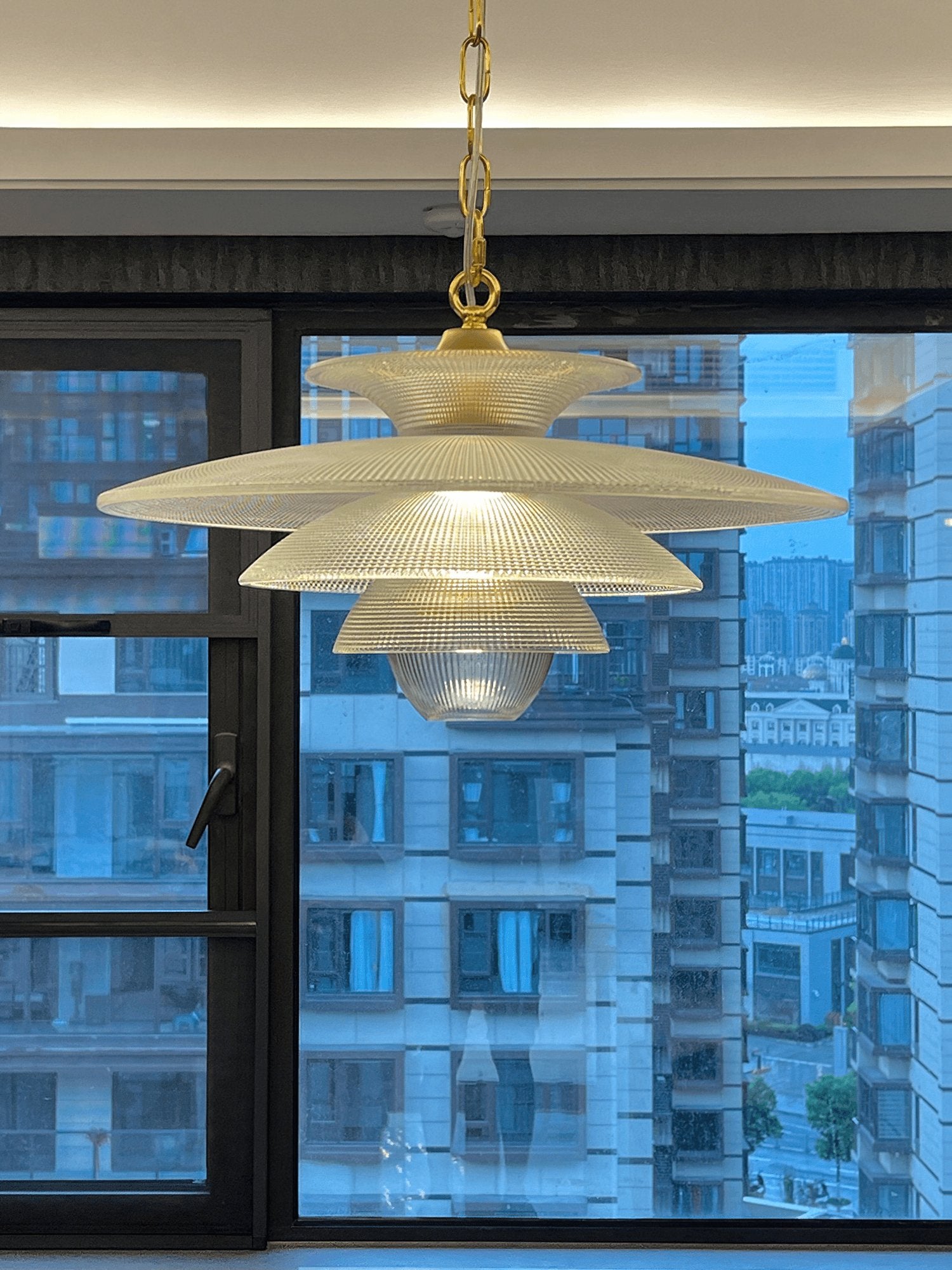 Grid Glass Pendant Light