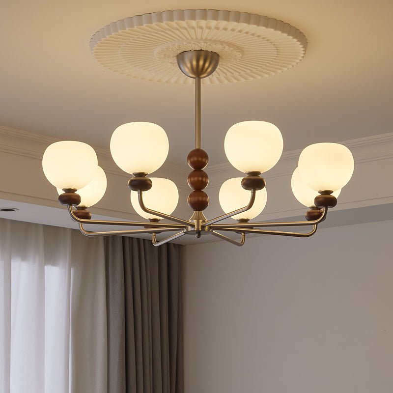 Orb Walnut Chandelier