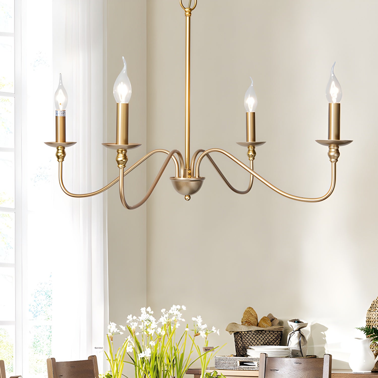 Timeless Gold Candle Chandelier