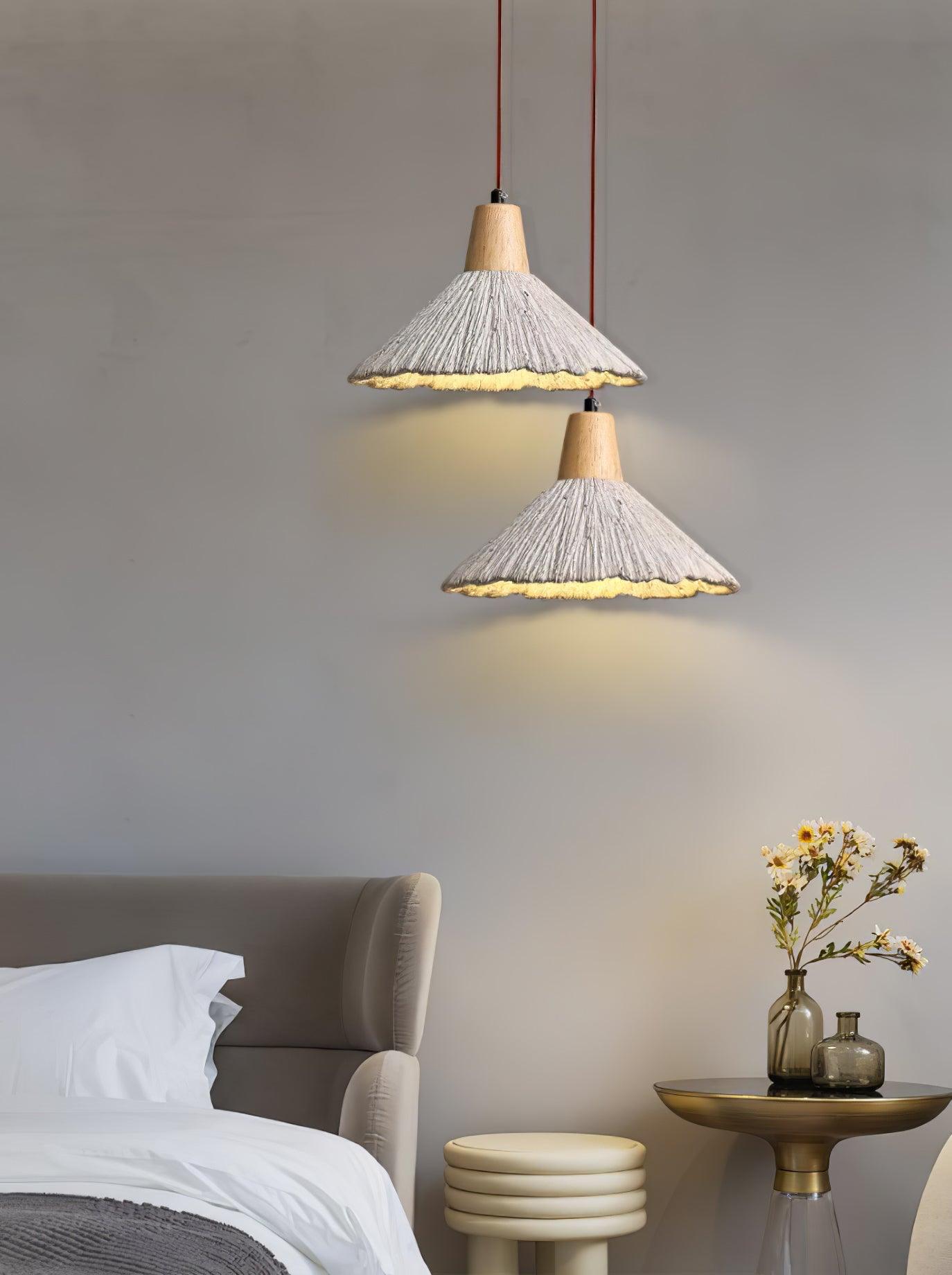 Concrete Pleated Pendant Lamp