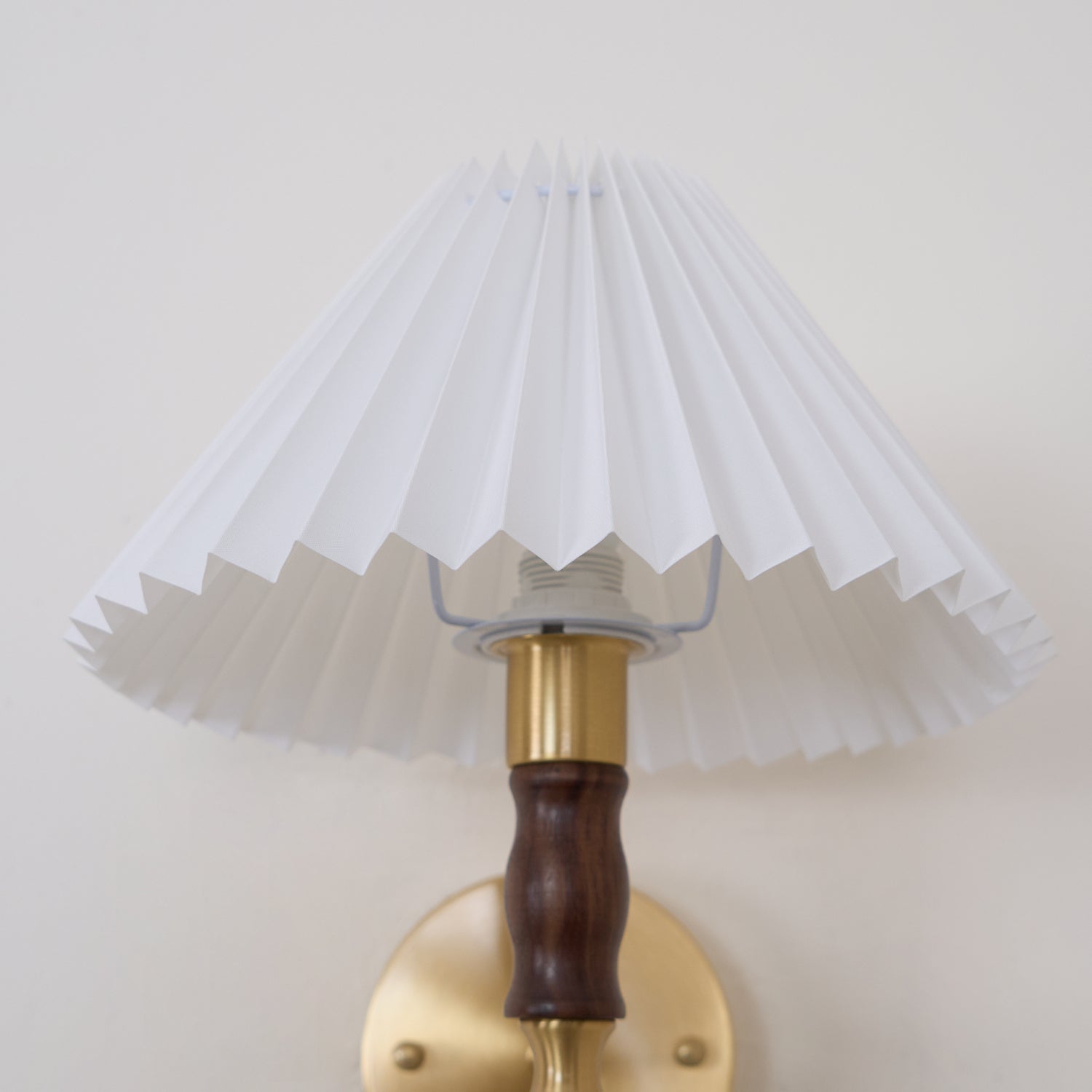 Pleated Walnut Wall Light