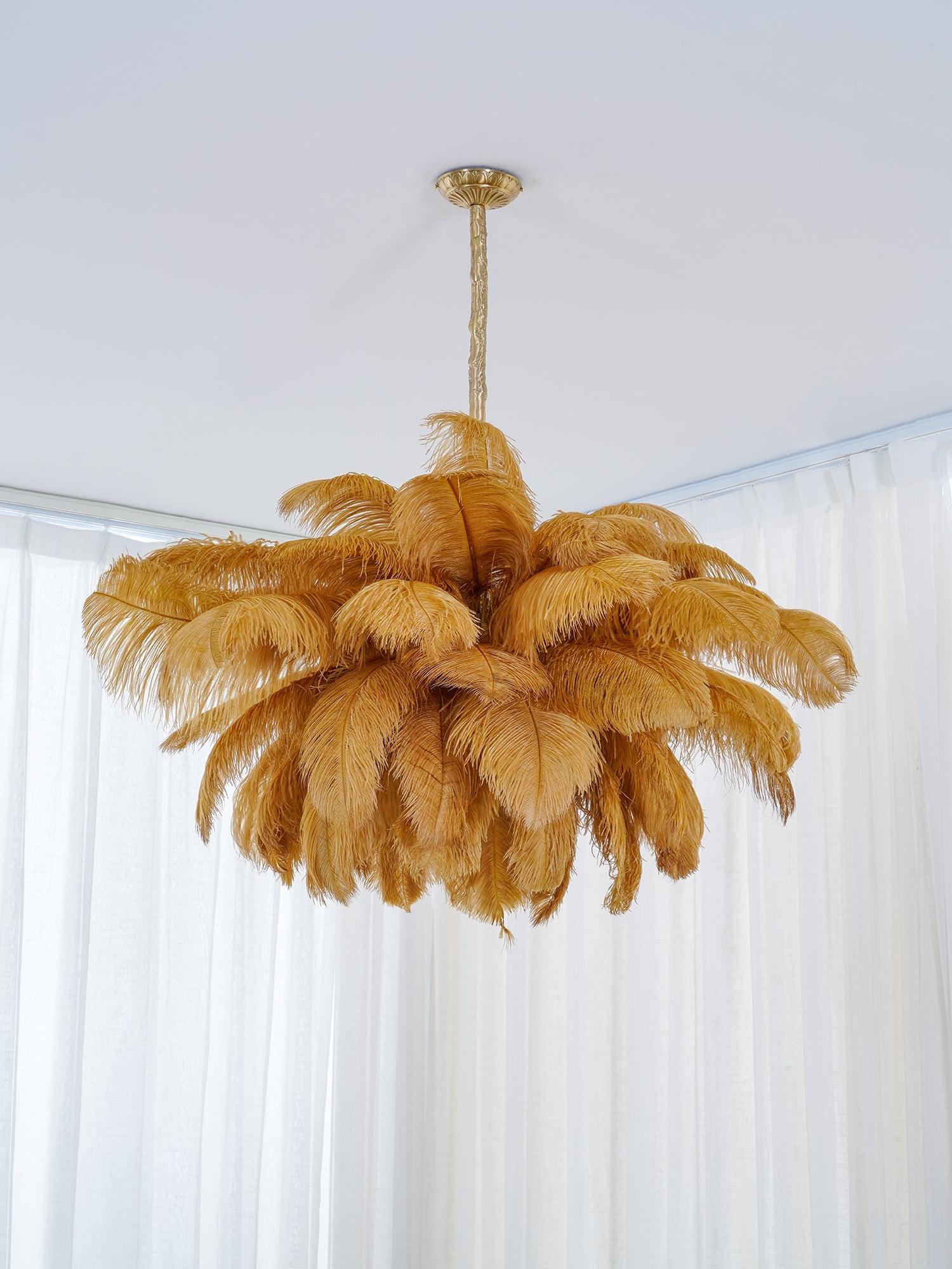 Ostrich Feather Chandelier