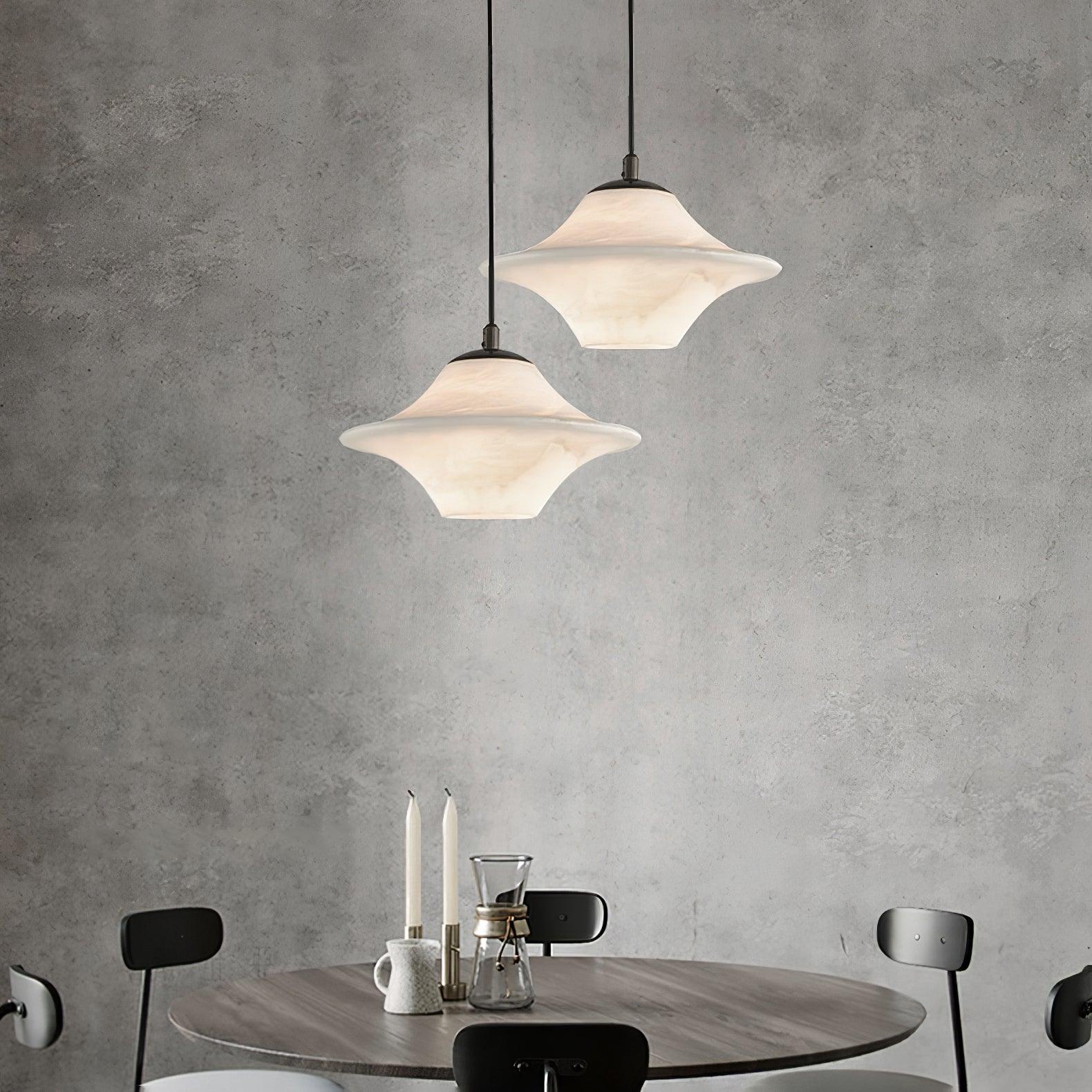 Saucer Alabaster Pendant Light