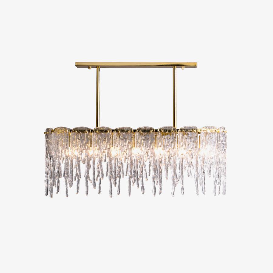 Rectangular Icicle Glass Chandelier