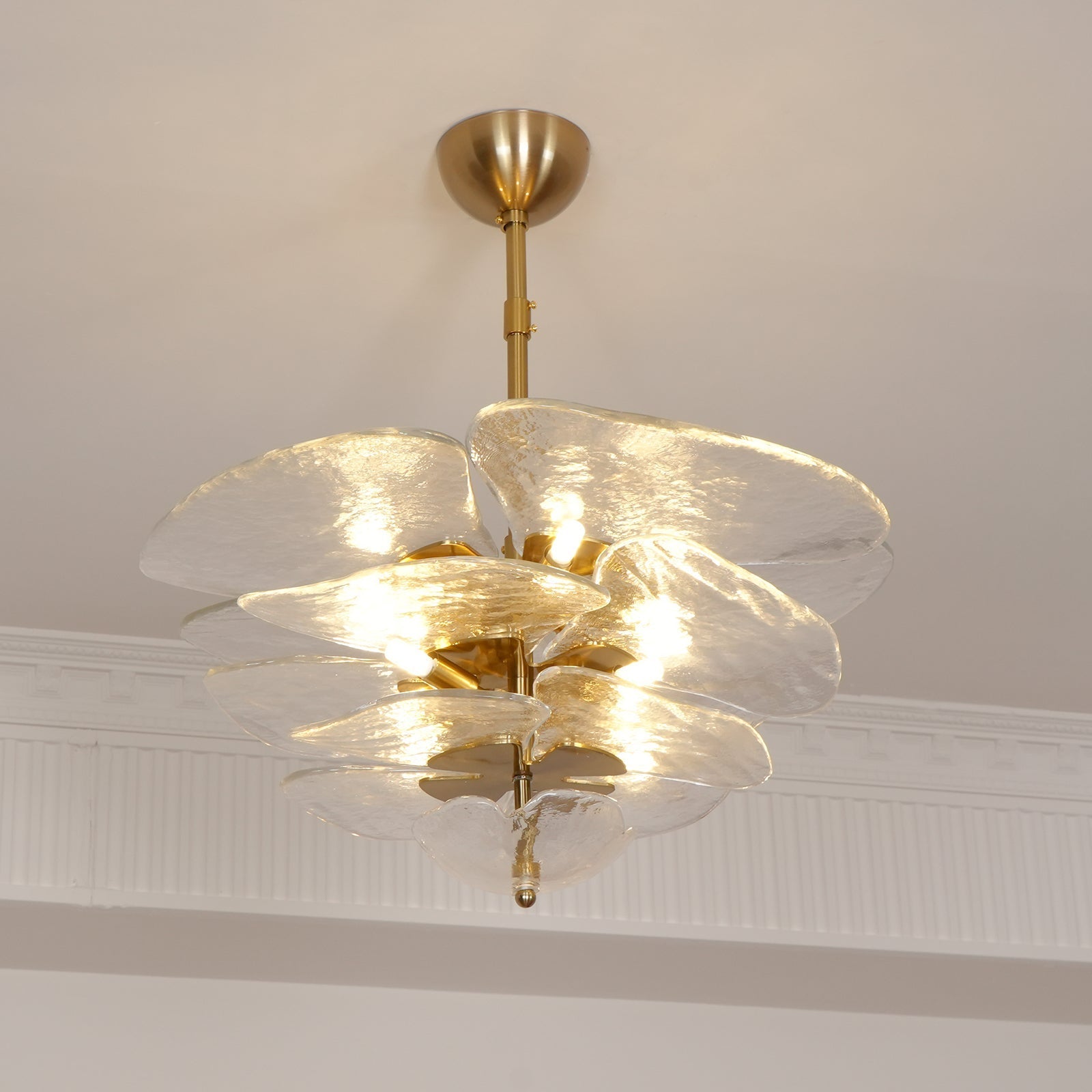 Petals Gold Murano Chandelier