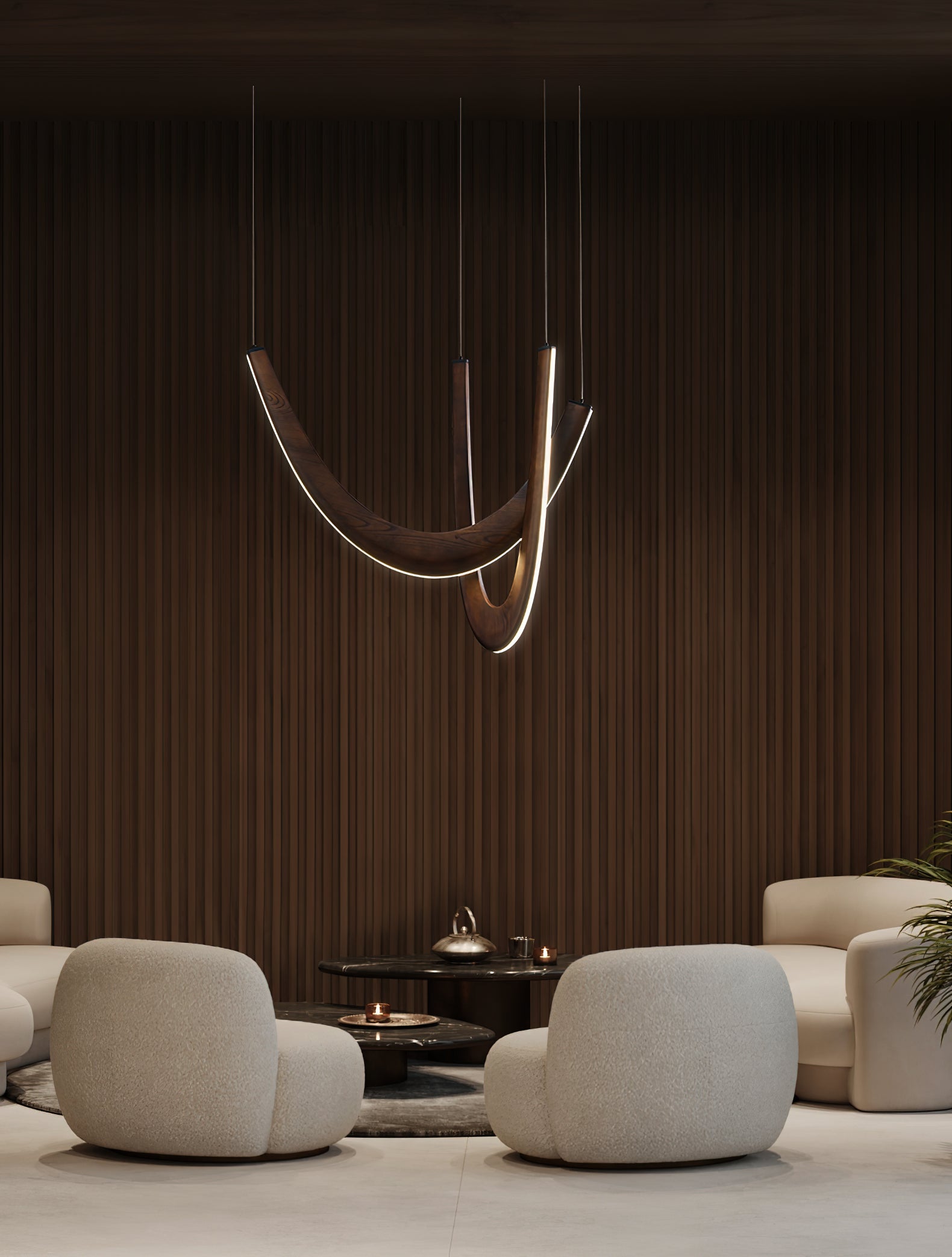 U Wooden Pendant Lamp