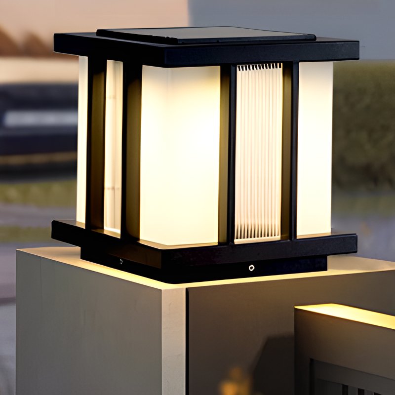 Modern Cube Solar Outdoor Light