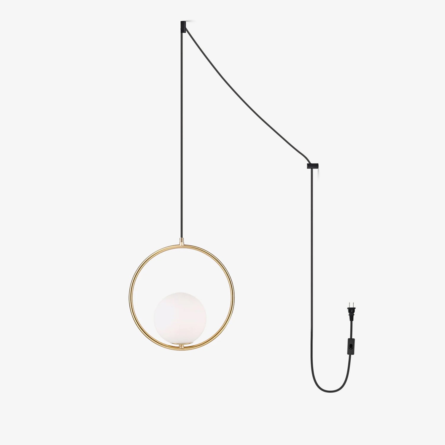 Mila Brass Pendant Swag Light