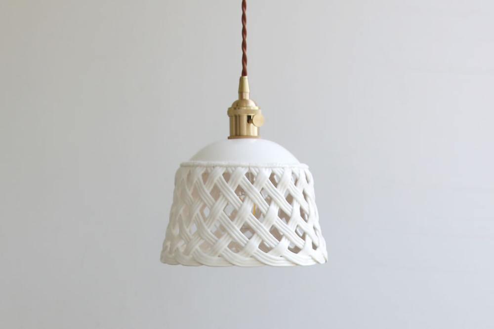 Openwork Ceramic Pendant Swag Light