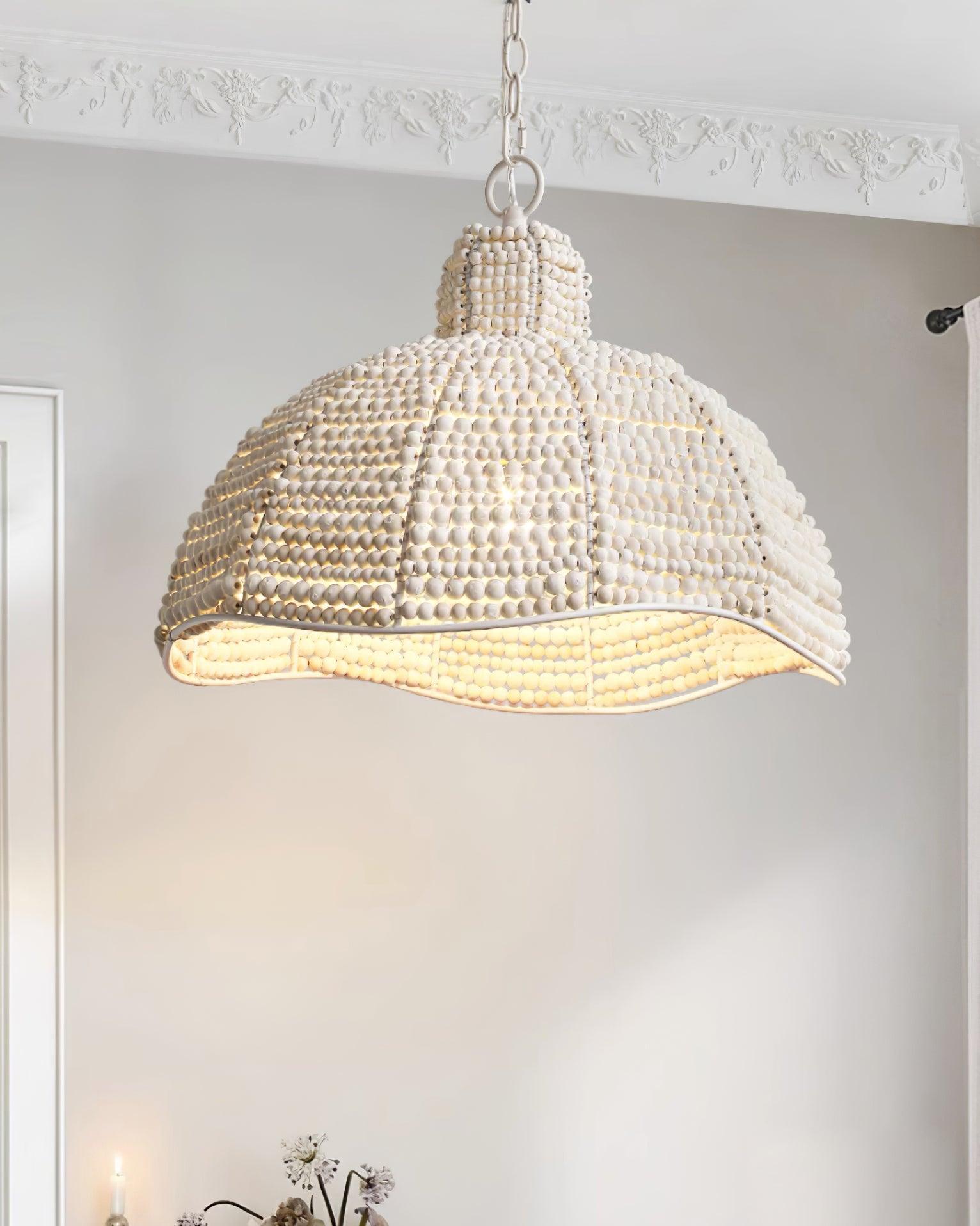 Obispo Wood Beads Pendant Lamp