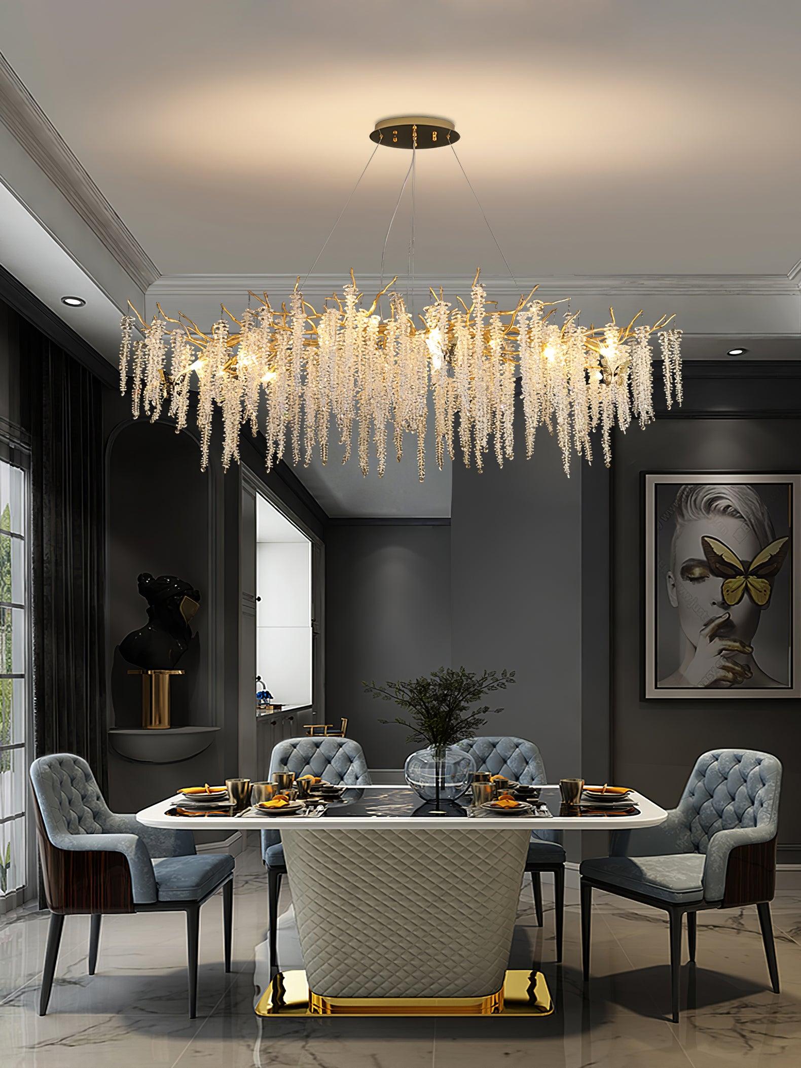 Wisteria Flower Crystal Chandelier