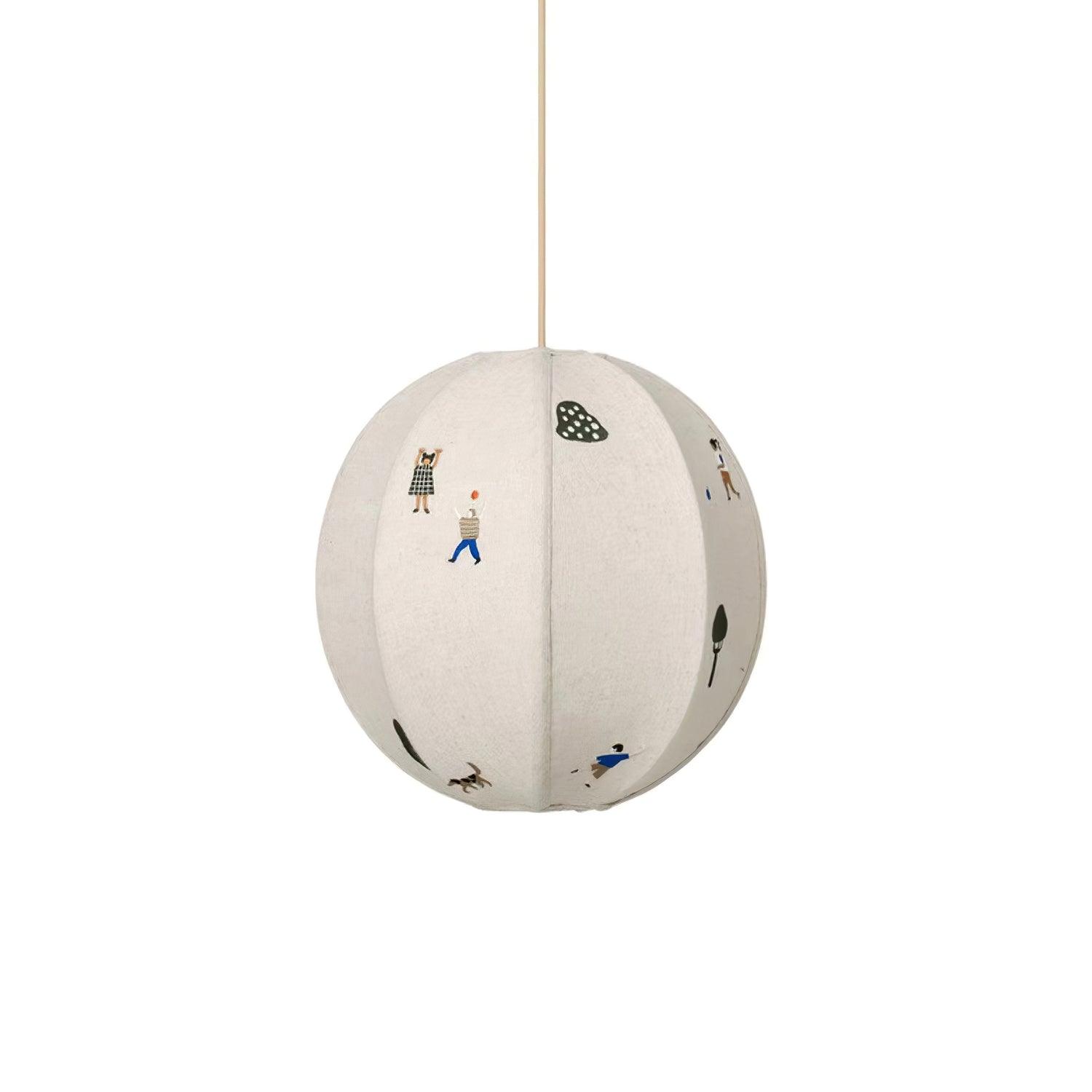 Park Embroidered Textile Pendant Lamp