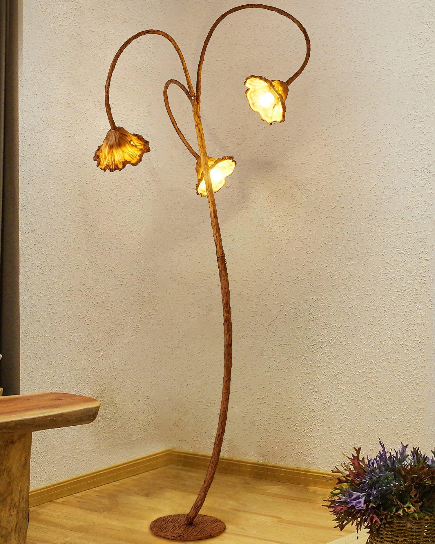 Artistic Lotus Leaf Floor Lamp