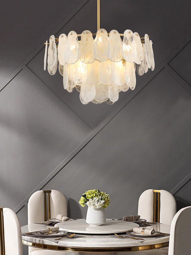 Round Cloud Glass Chandelier