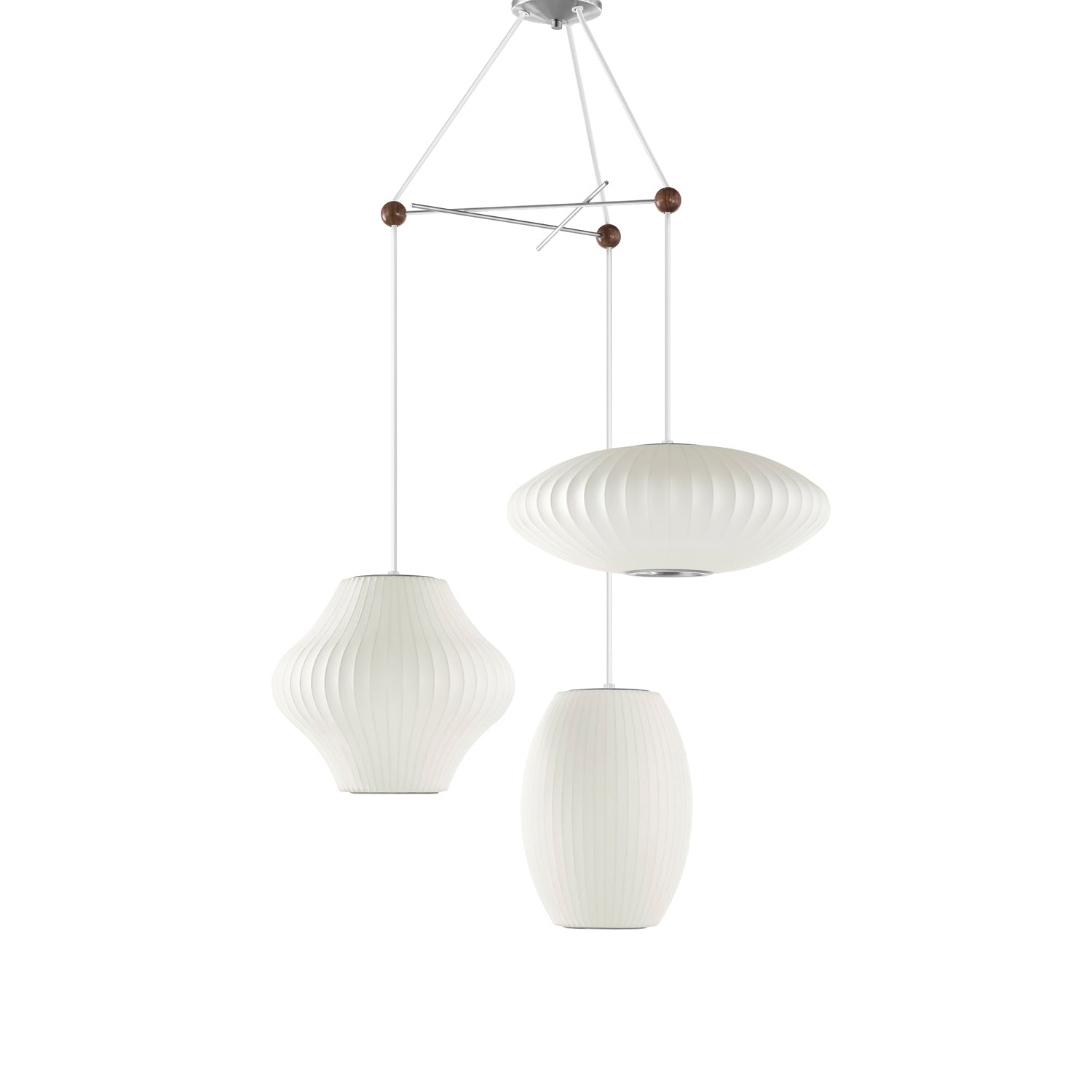 Triple Pear Bubble Pendant Lamp