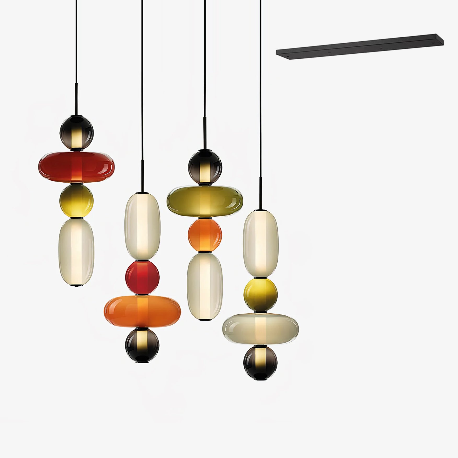 Candied Glass Combo Pendant Light