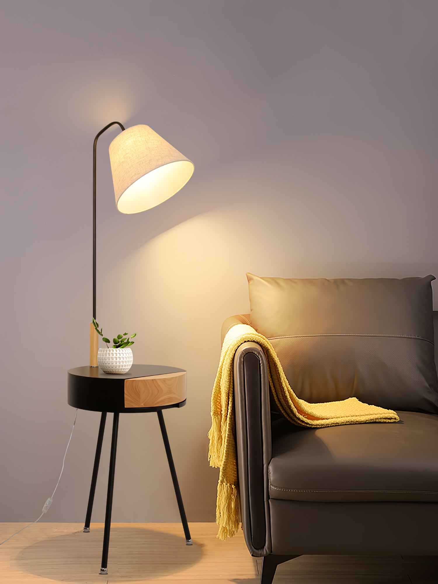 Tripod Fabric Floor Lamp