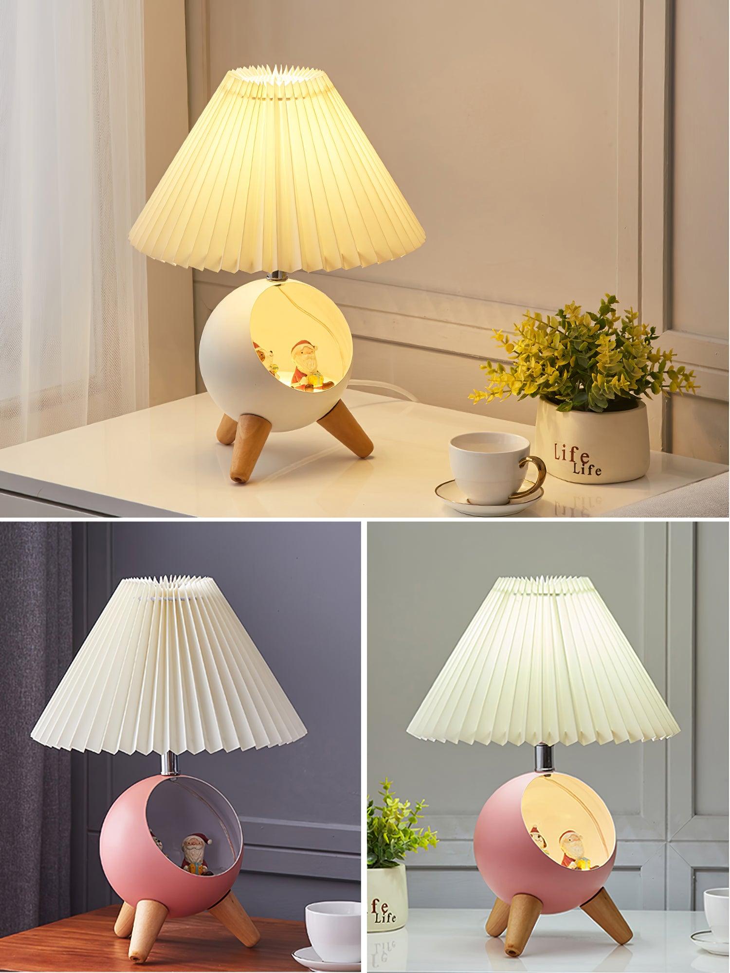 Wood Small Table Lamp