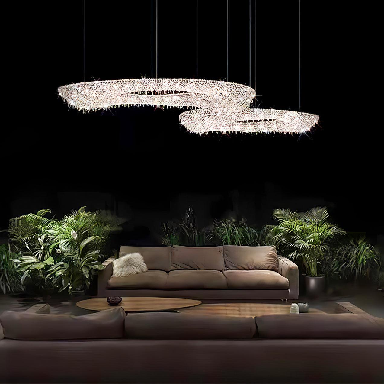 Modern Round Crystal Chandelier