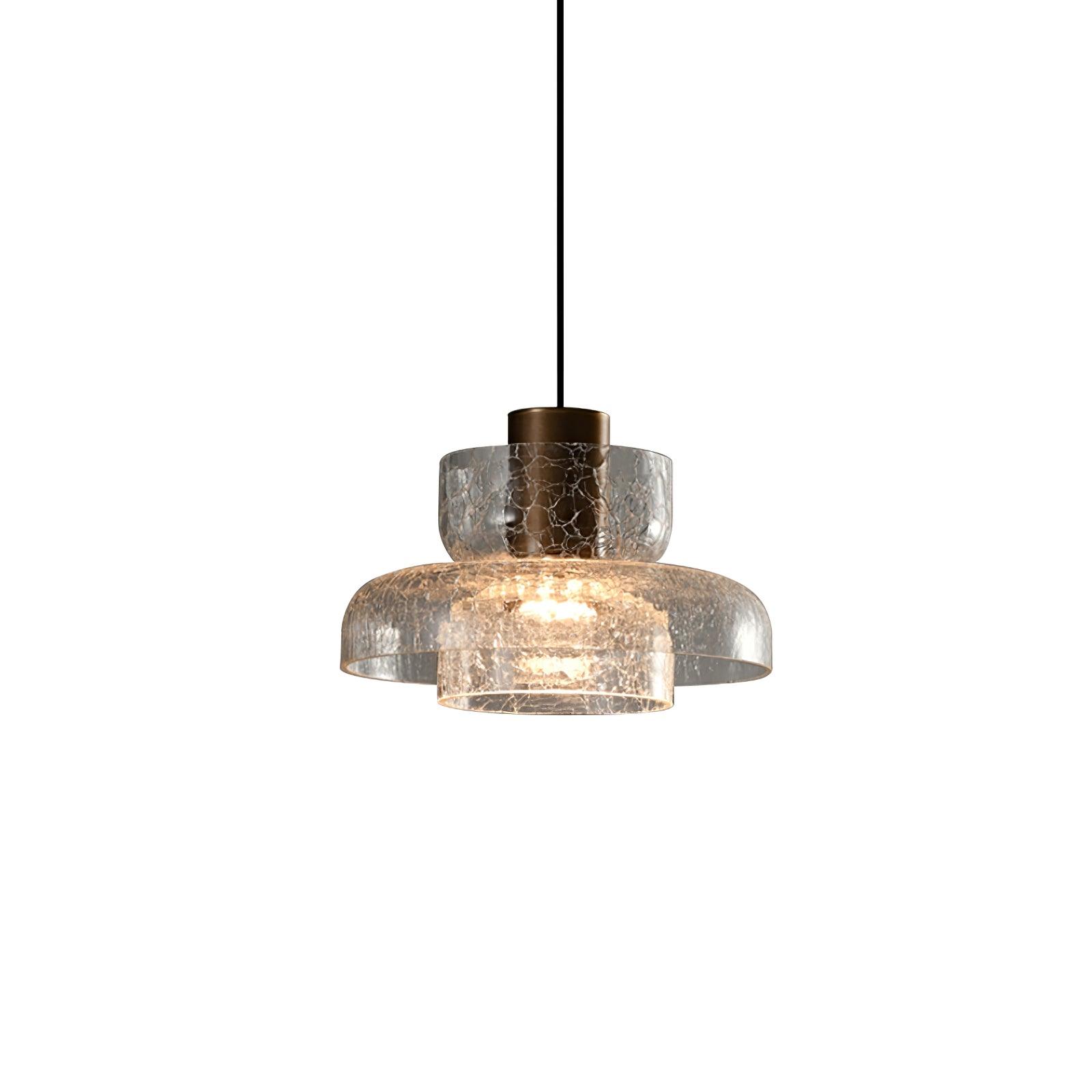 Glacier Crackle Glass Pendant Lamp