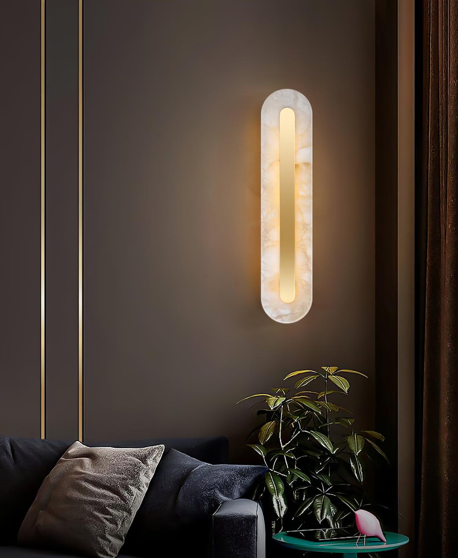 Alabaster Rounded Wall Light