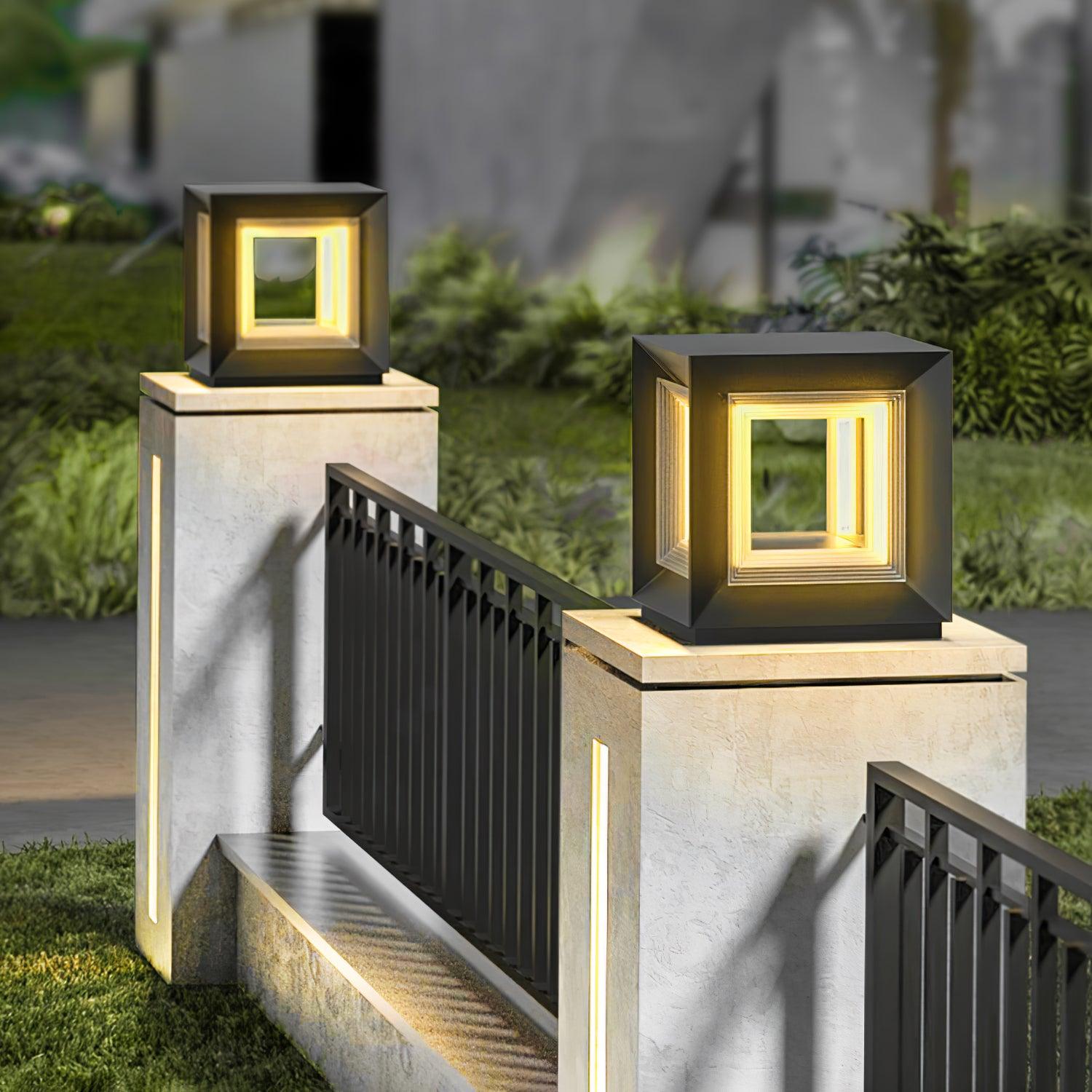 Light Cube Outdoor Post Light