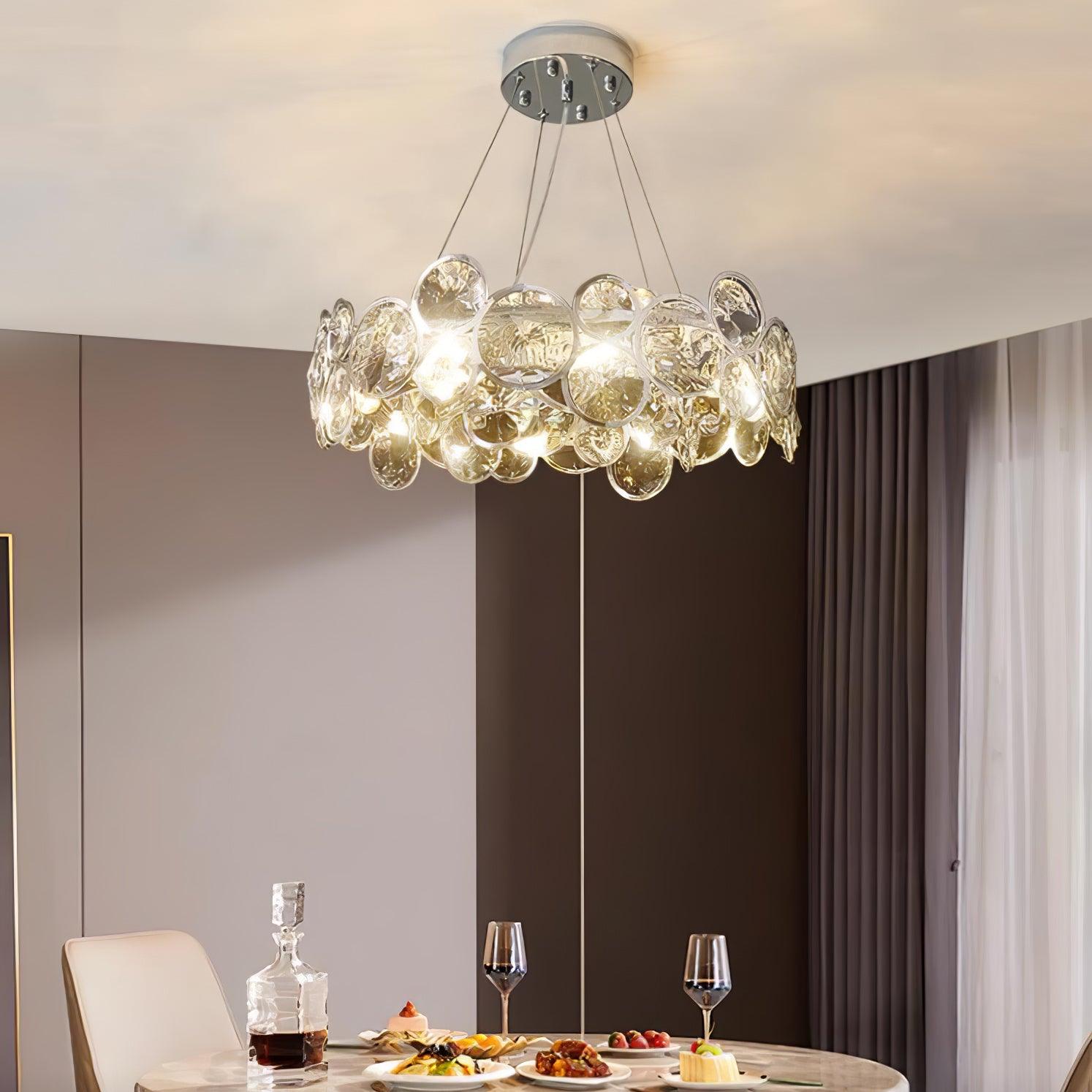 Chrome Round Crystal Chandelier