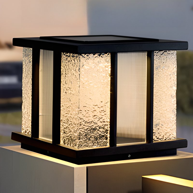 Modern Cube Solar Outdoor Light