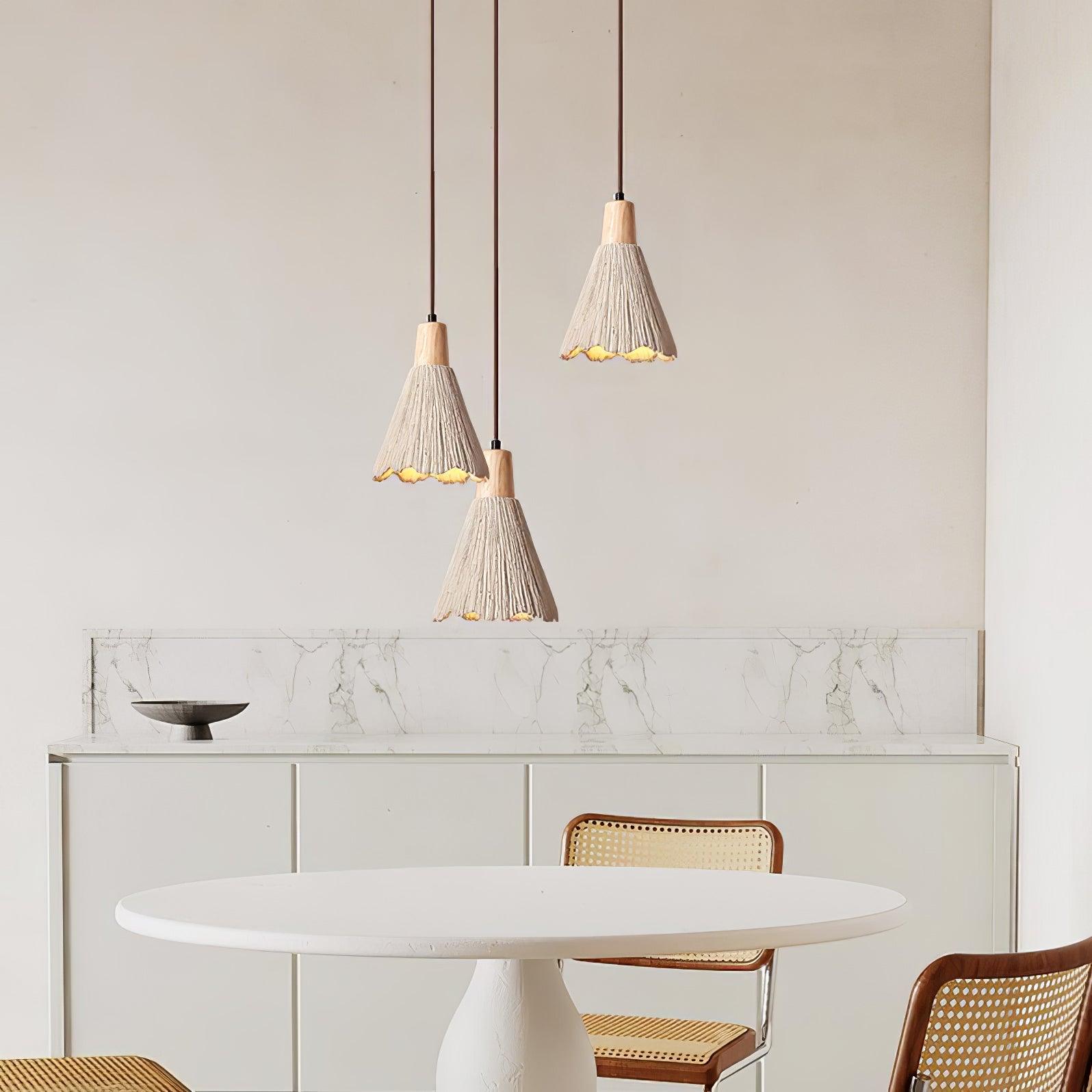 Concrete Pleated Pendant Lamp