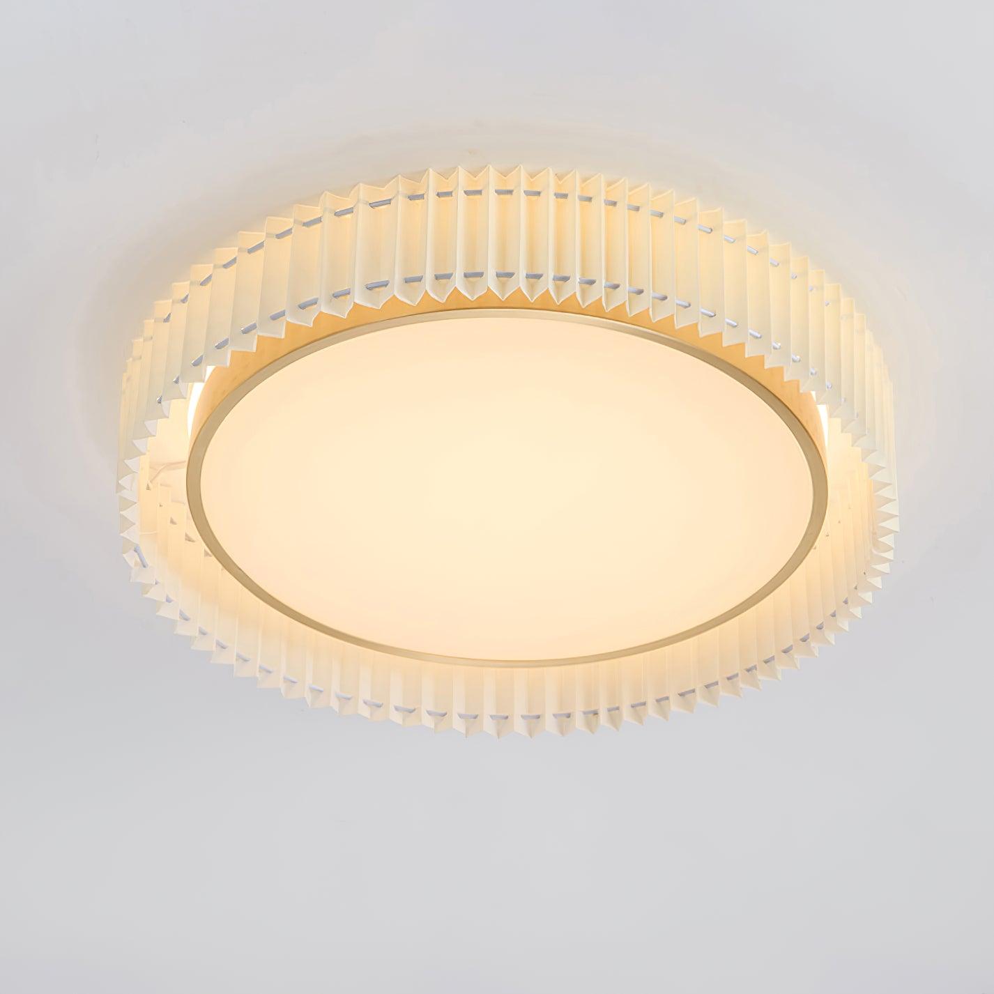 Round Pleated Ceiling Lamp