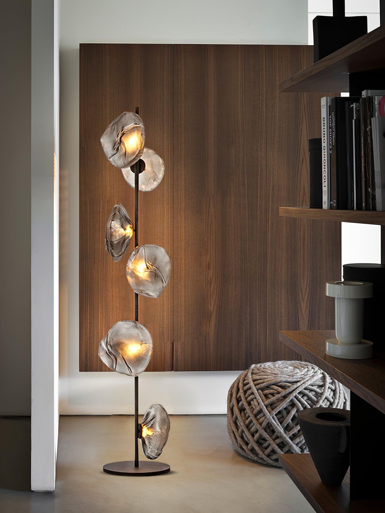 Glass Mesh Petals Floor Lamp