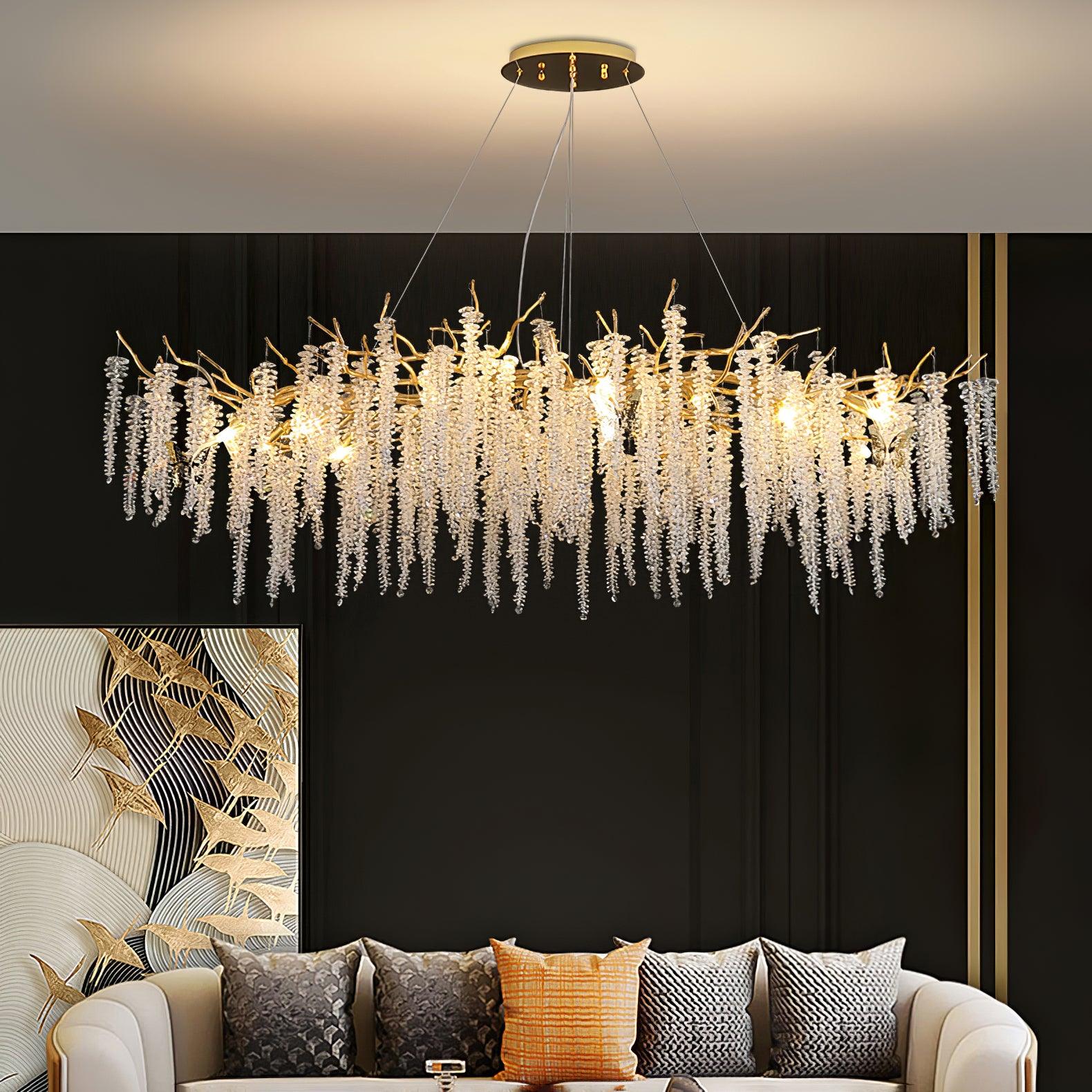 Wisteria Flower Crystal Chandelier