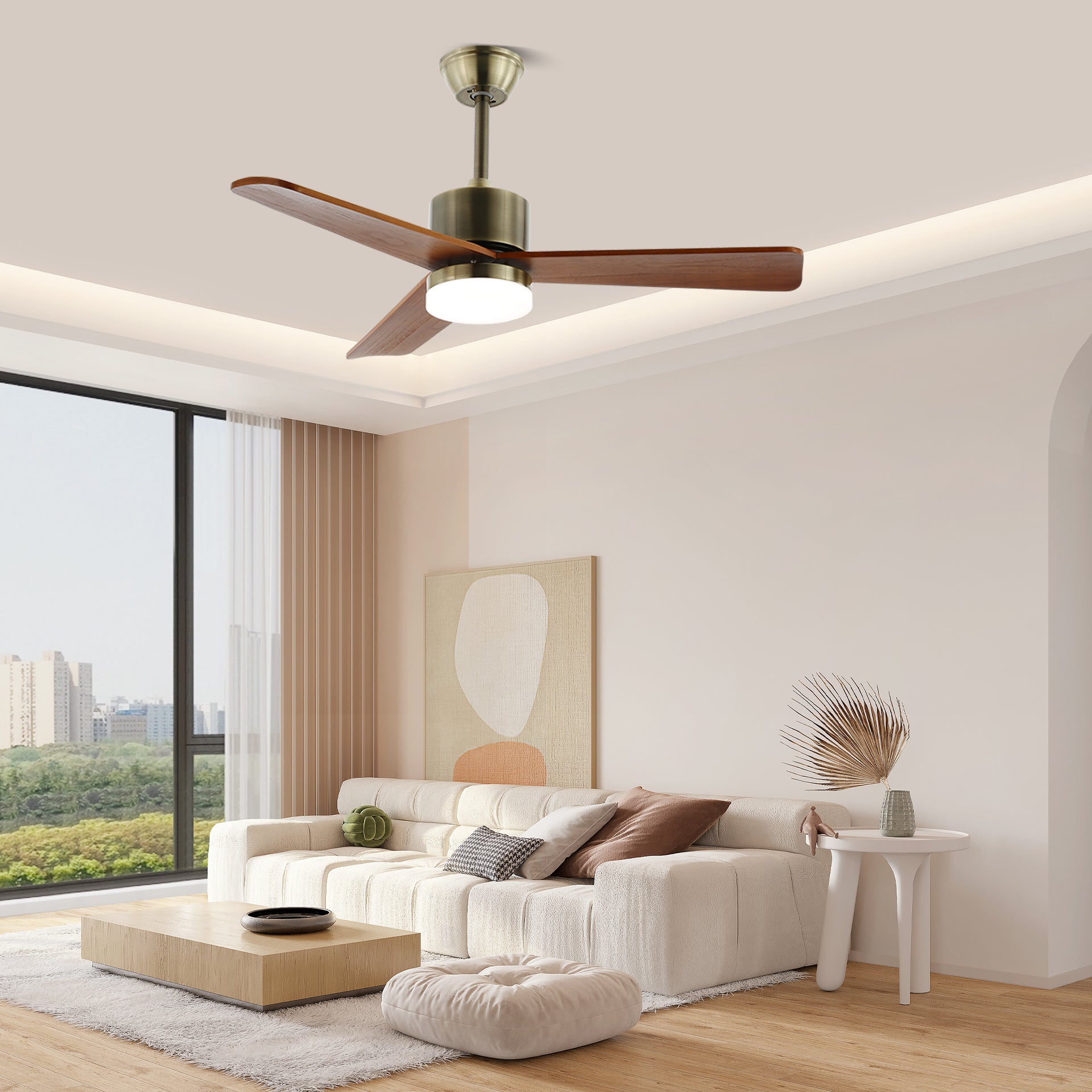 Zephyr Wooden 42/52 Ceiling Fan Light